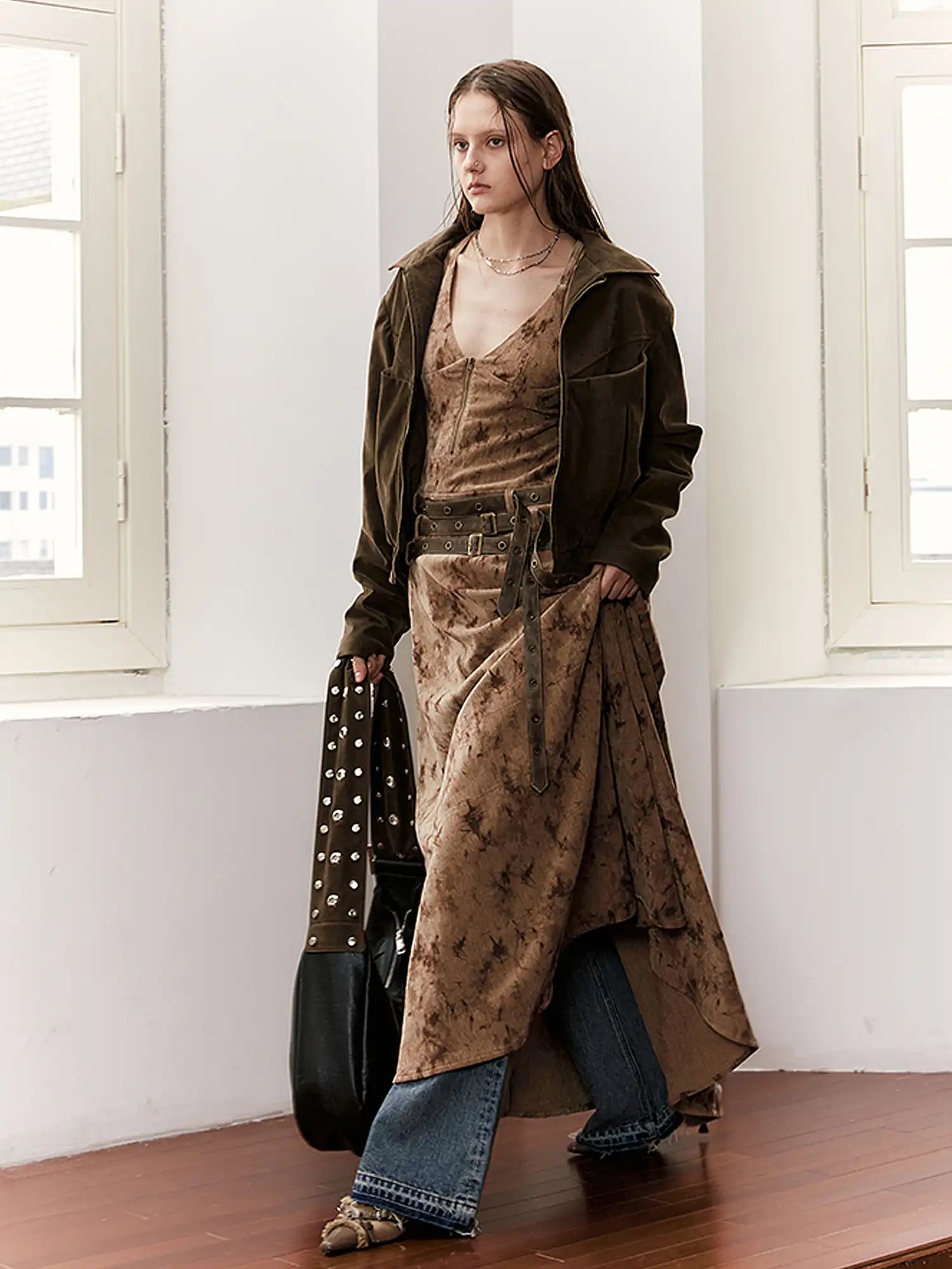 2th Desire Maillard style Velvet Maxi Dress | Canton Collective