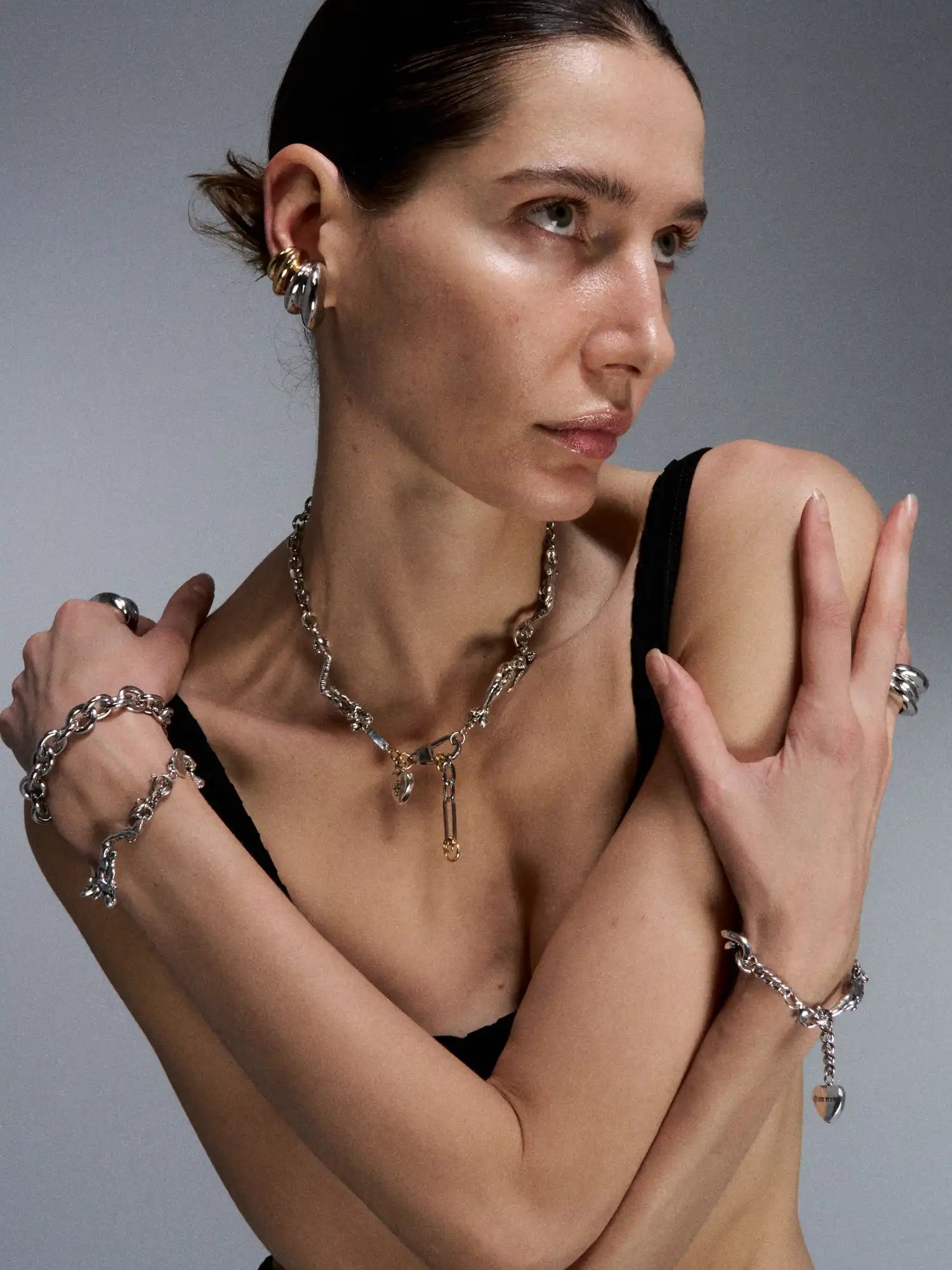 1Jinn M2M Mermaid Heart Patchwork Necklace | Canton Collective