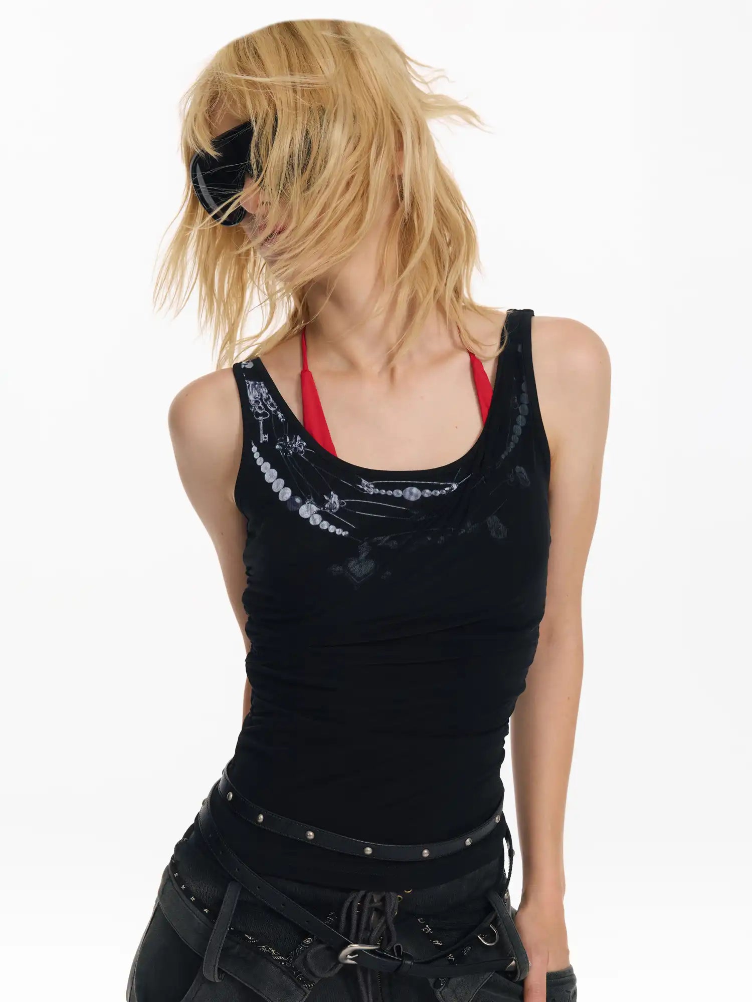 2th Desire Mesh Panel Fitted Tank Top | Canton Collective
