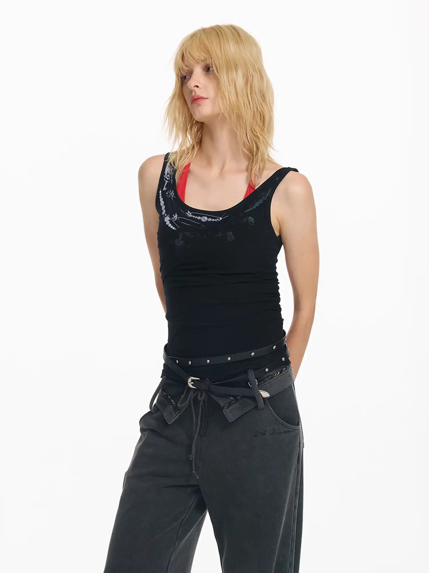 2th Desire Mesh Panel Fitted Tank Top | Canton Collective