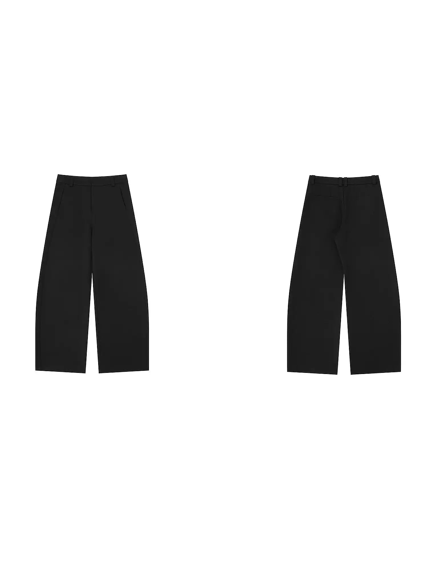 FirstFloor Minimal Curved Leg High Rise Wide Pants | Canton Collective