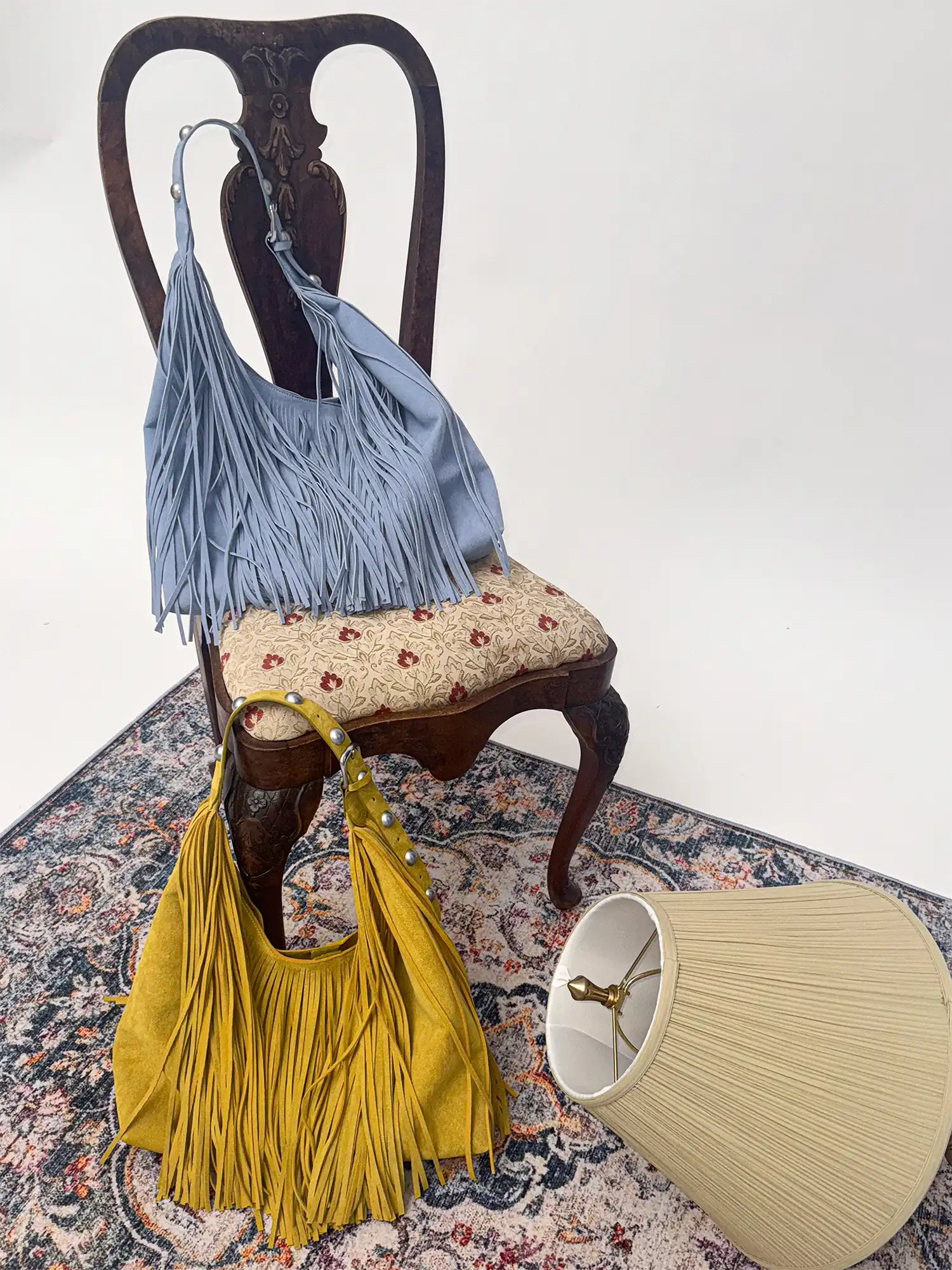 1Jinn Studio Minimalist Suede Fringe Shoulder Bag | Canton Collective