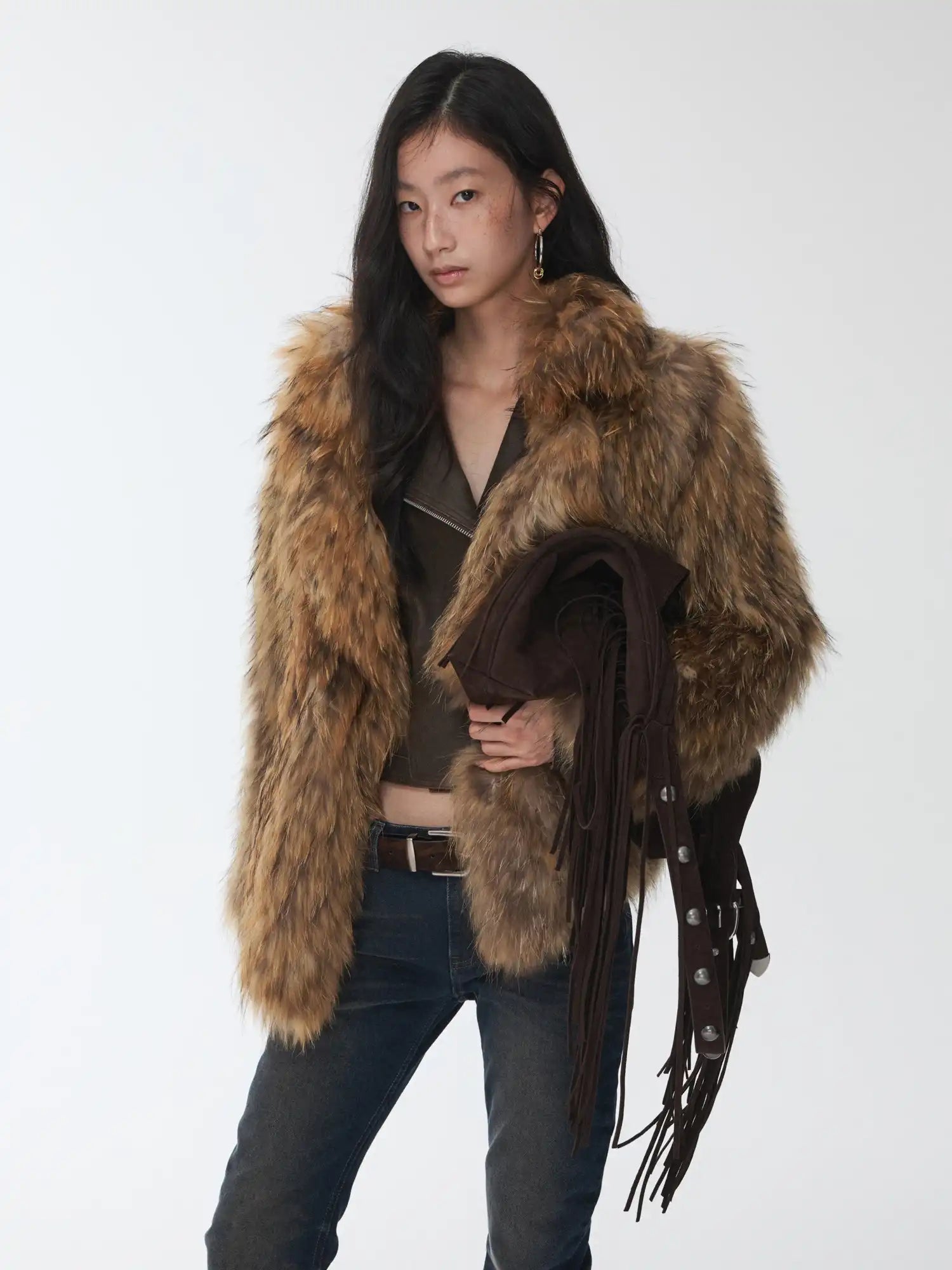 1Jinn Studio Minimalist Suede Fringe Shoulder Bag | Canton Collective