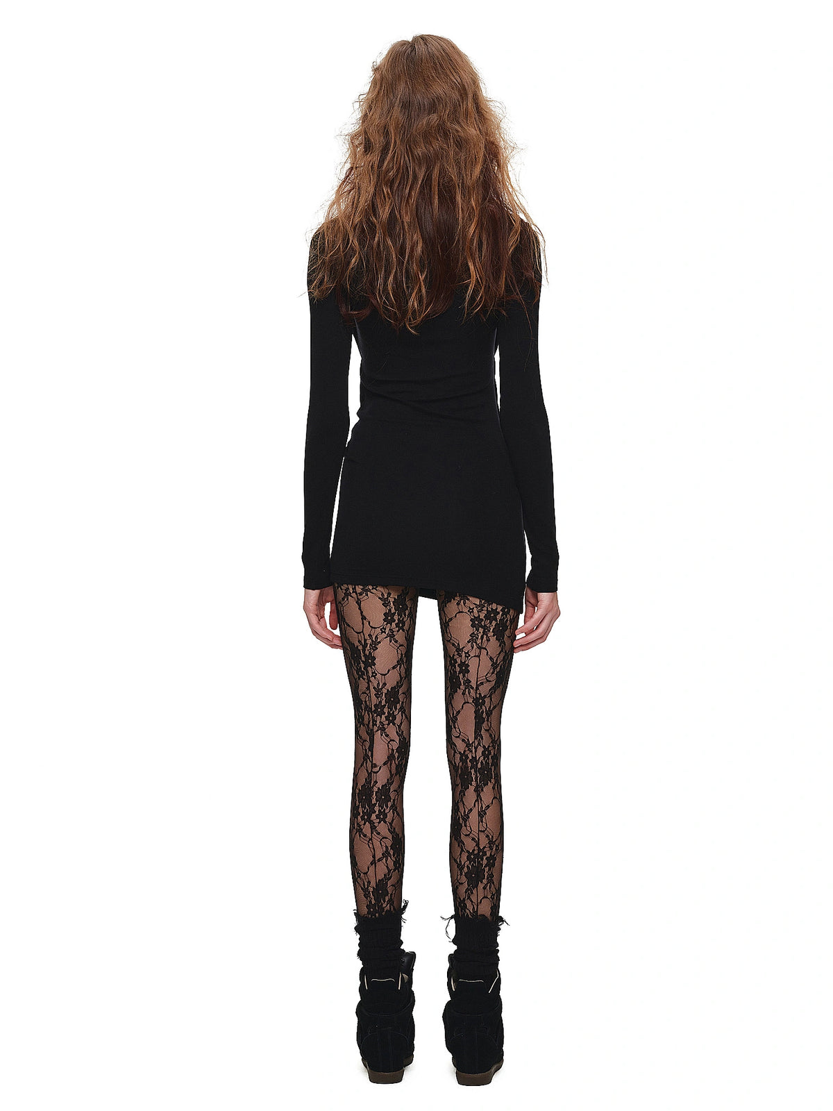1Jinn Studio Napoleon Cowl Neck Lace Long Sleeve Mini Dress | Canton Collective