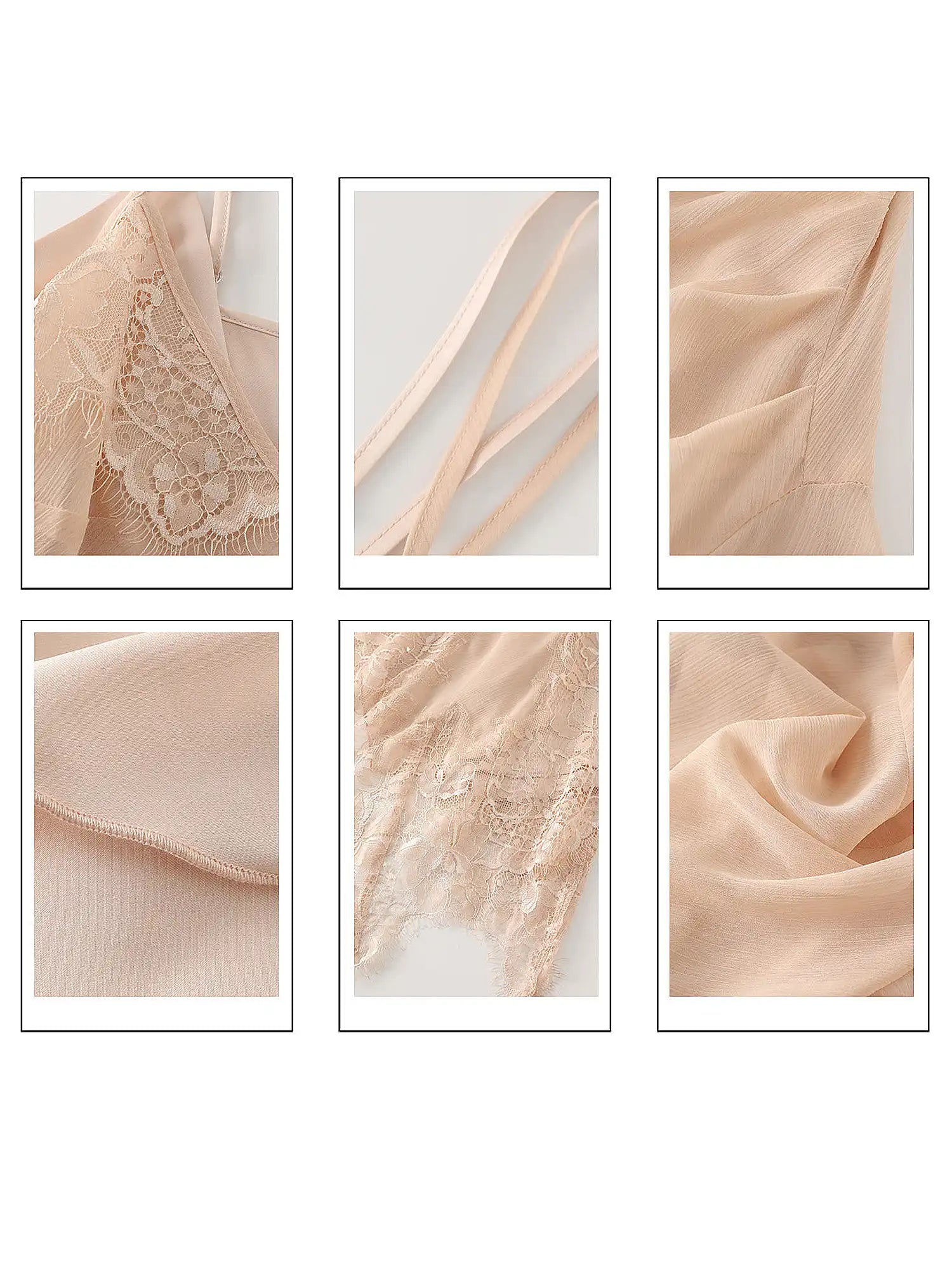 2th Desire Nude Pink Asymmetric Lace Trim Slip Dress | Canton Collective