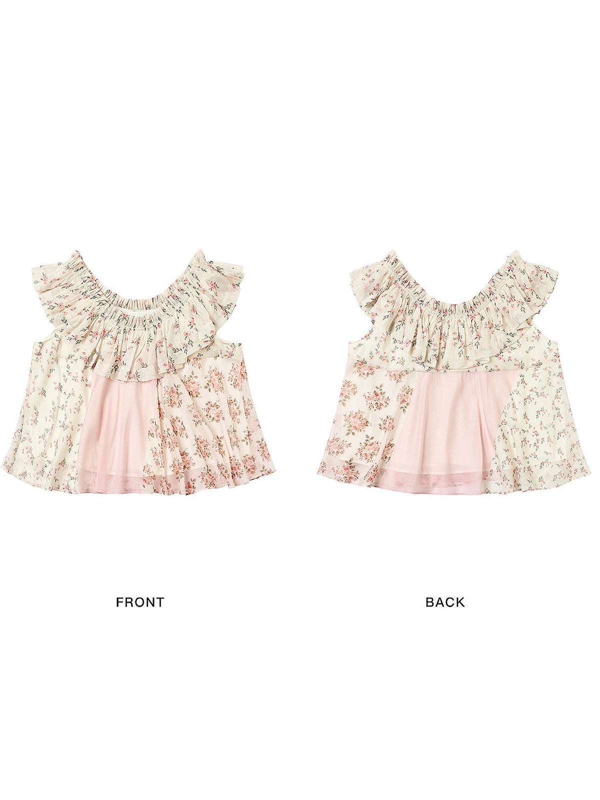 Outtheblue Off-Shoulder Babydoll Chiffon Ruffle Top | Canton Collective