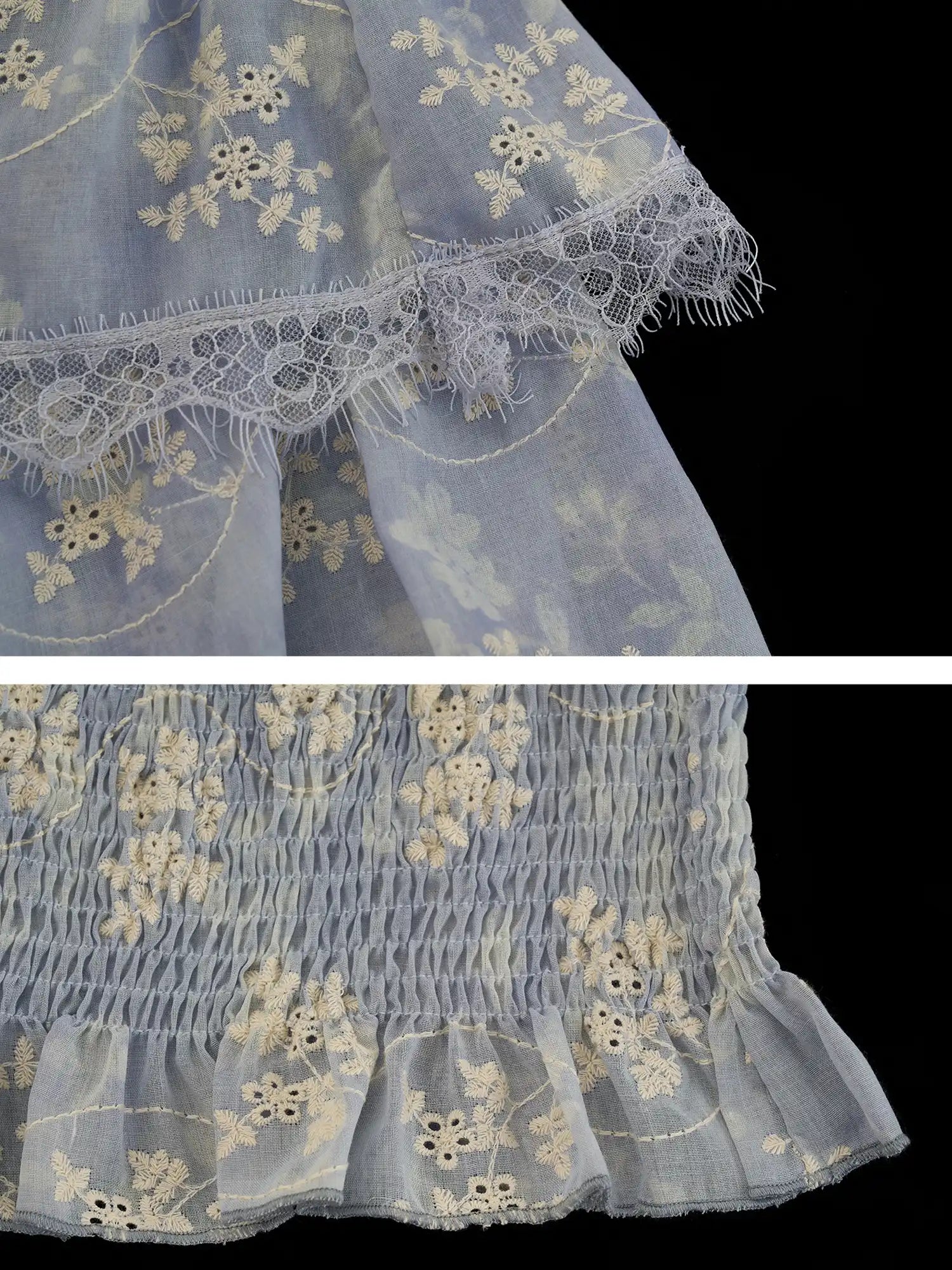 MAMC Off-Shoulder Embroidered Crop Top | Canton Collective