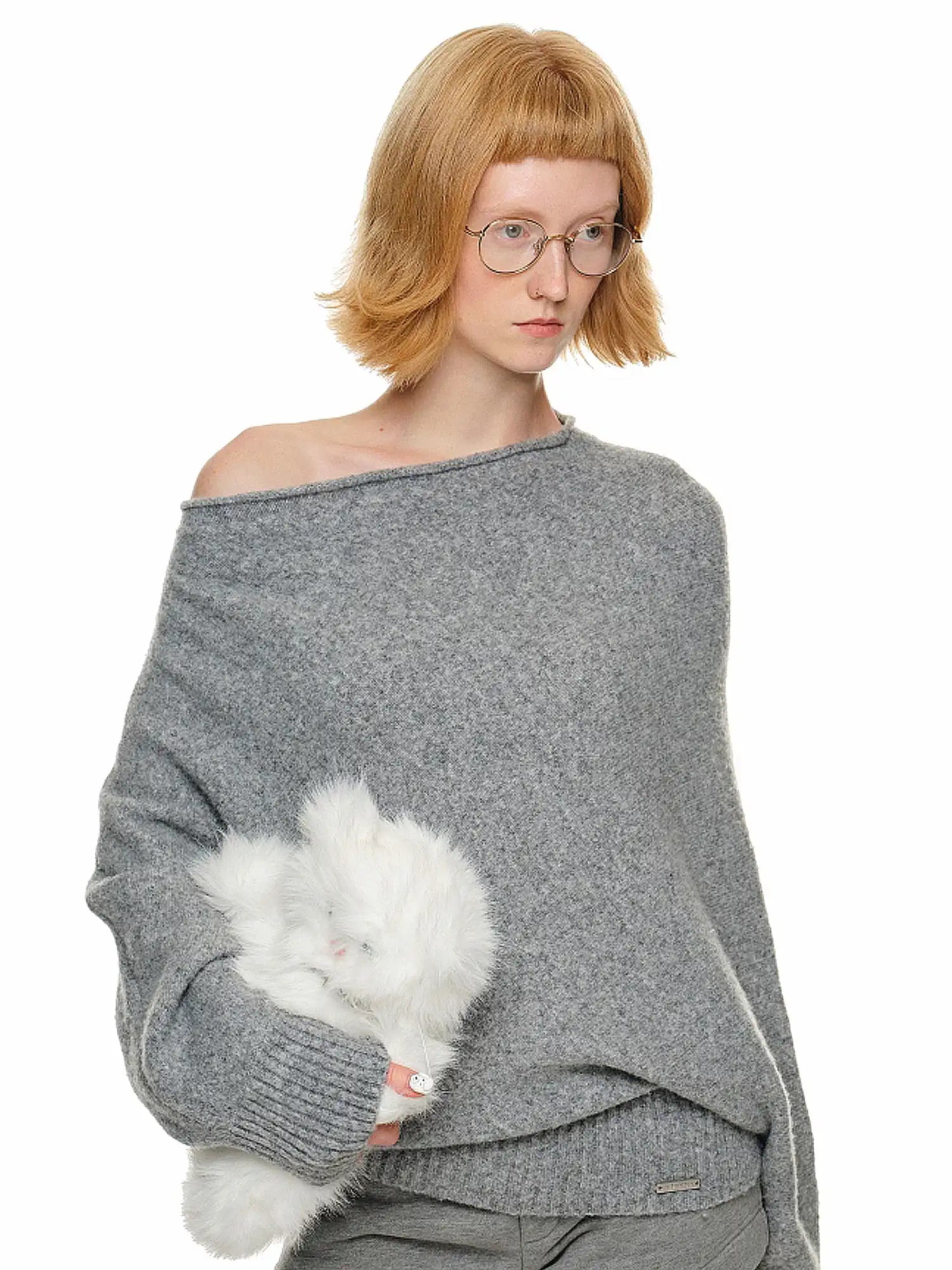 1Jinn Studio Off-Shoulder Slouchy Knit Sweater | Canton Collective