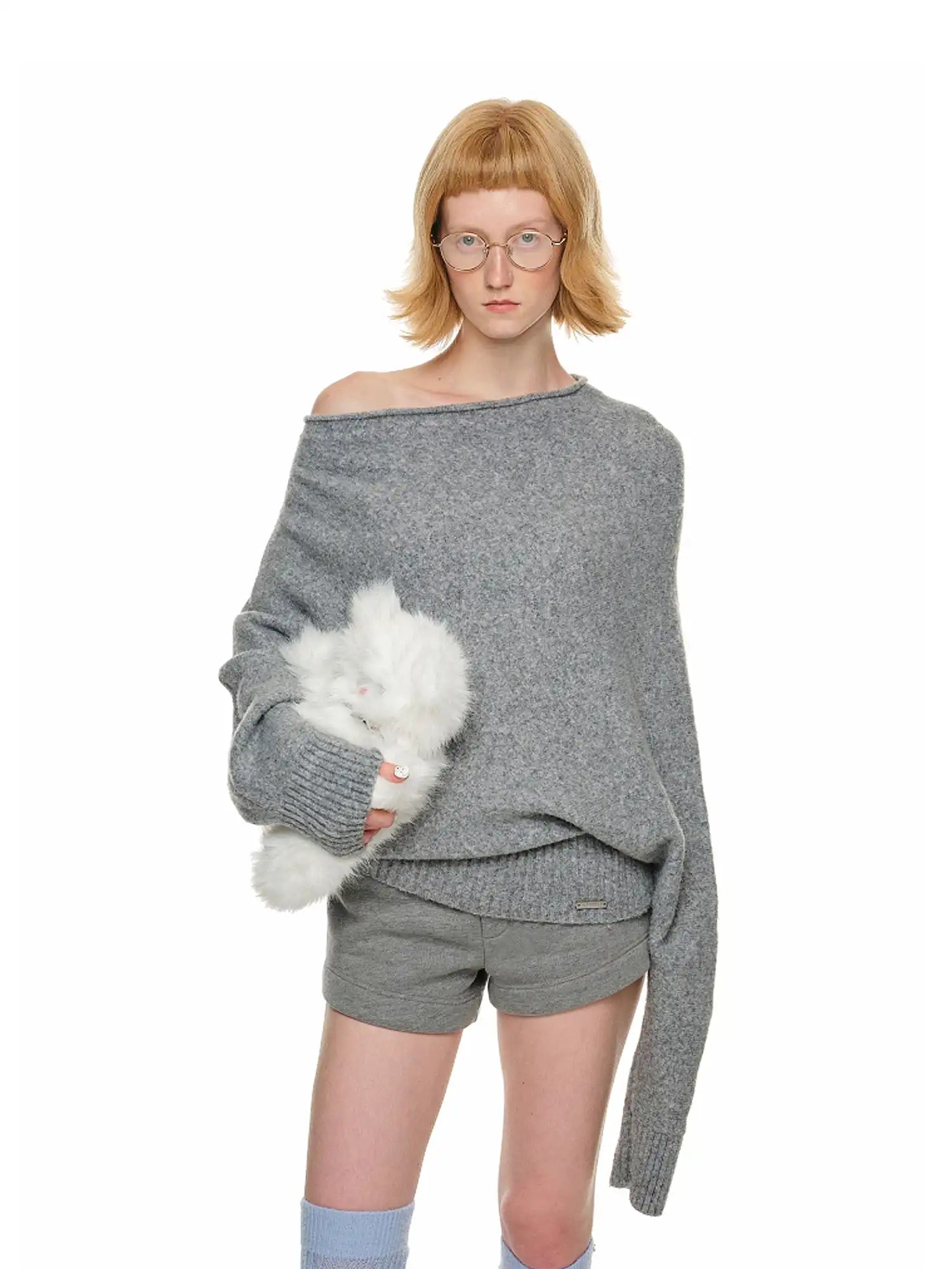 1Jinn Studio Off-Shoulder Slouchy Knit Sweater | Canton Collective