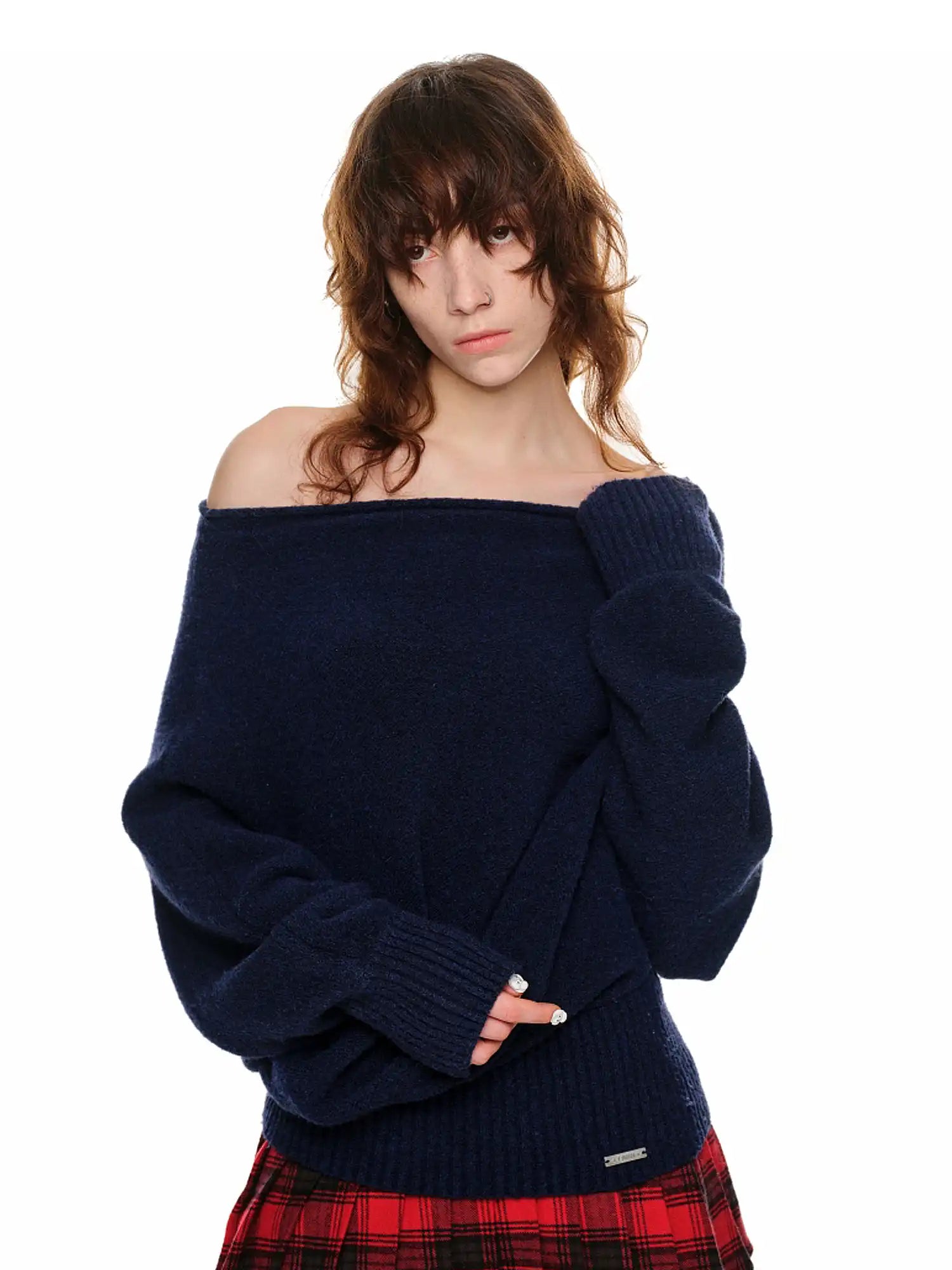 1Jinn Studio Off-Shoulder Slouchy Knit Sweater | Canton Collective