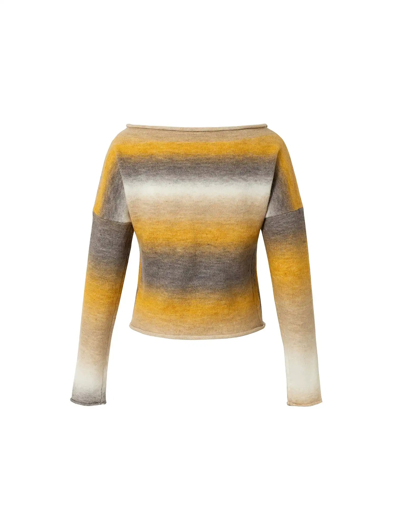 Off Shoulder Gradient Light Sweater