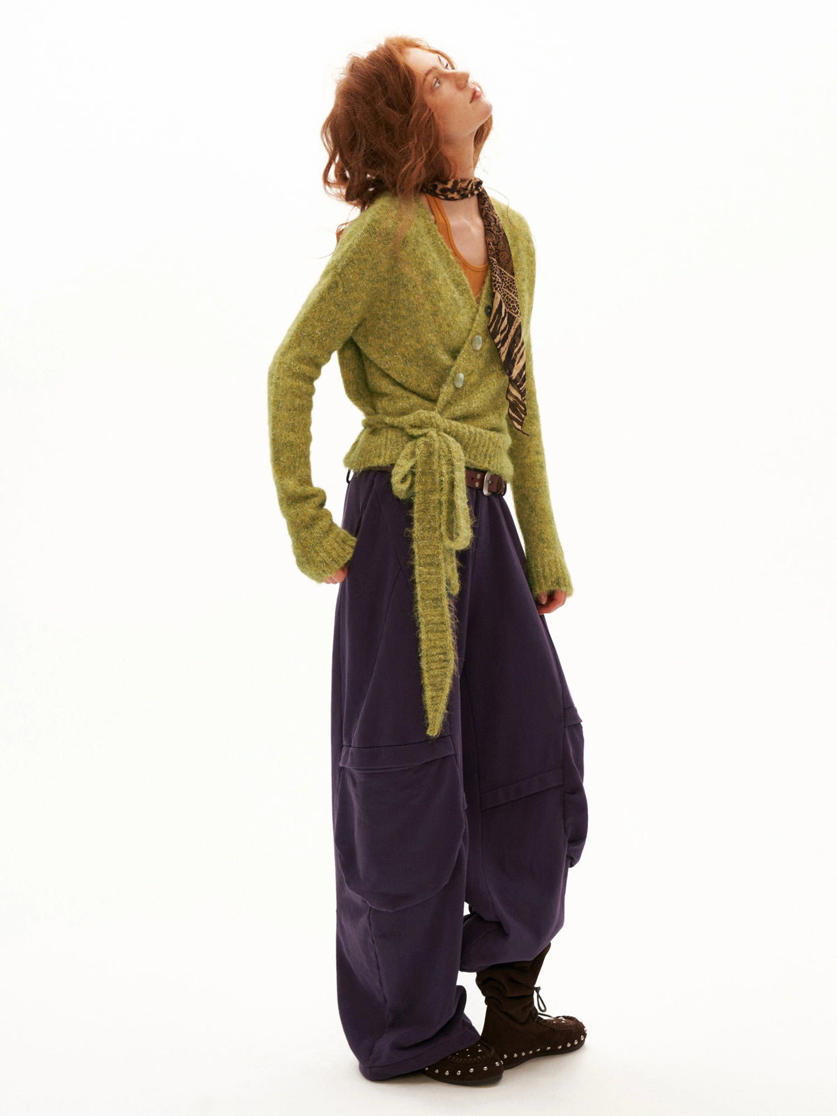 MAMC Olive Green Mohair Wrap Sweater | Canton Collective