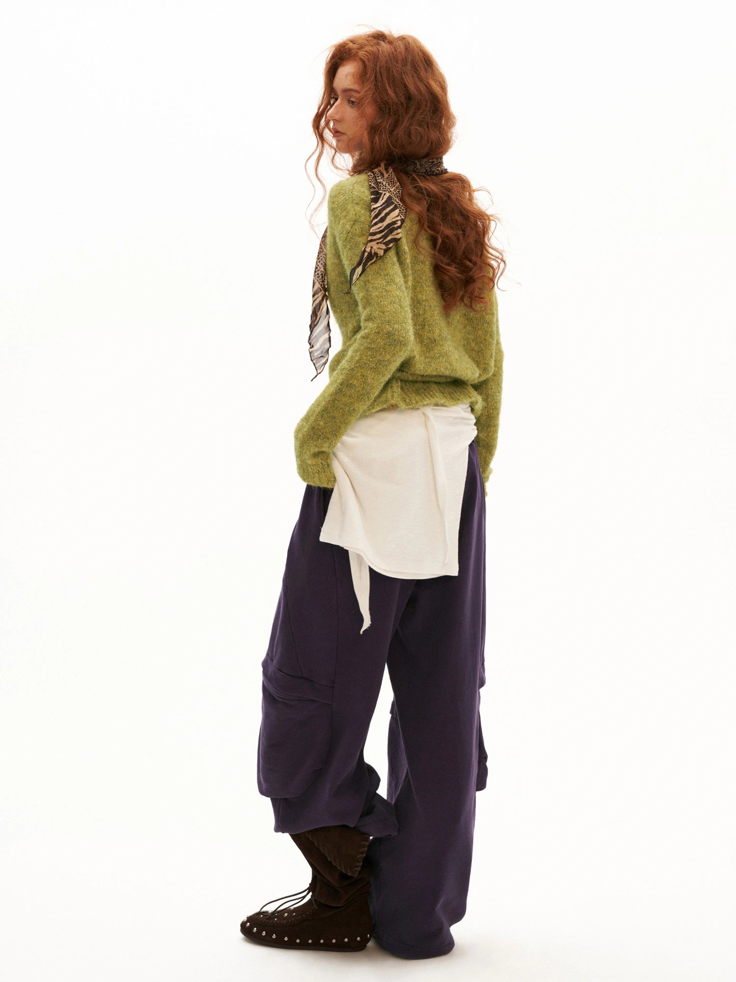 MAMC Olive Green Mohair Wrap Sweater | Canton Collective