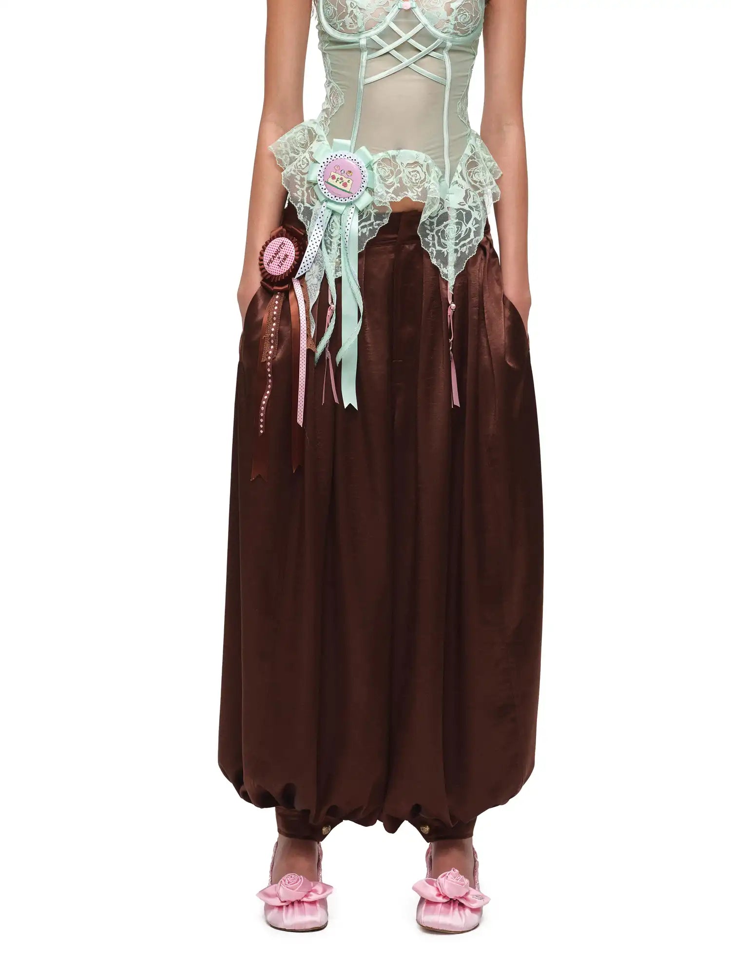 1Jinn Studio Oversized Acetate Satin Balloon Pants | Canton Collective