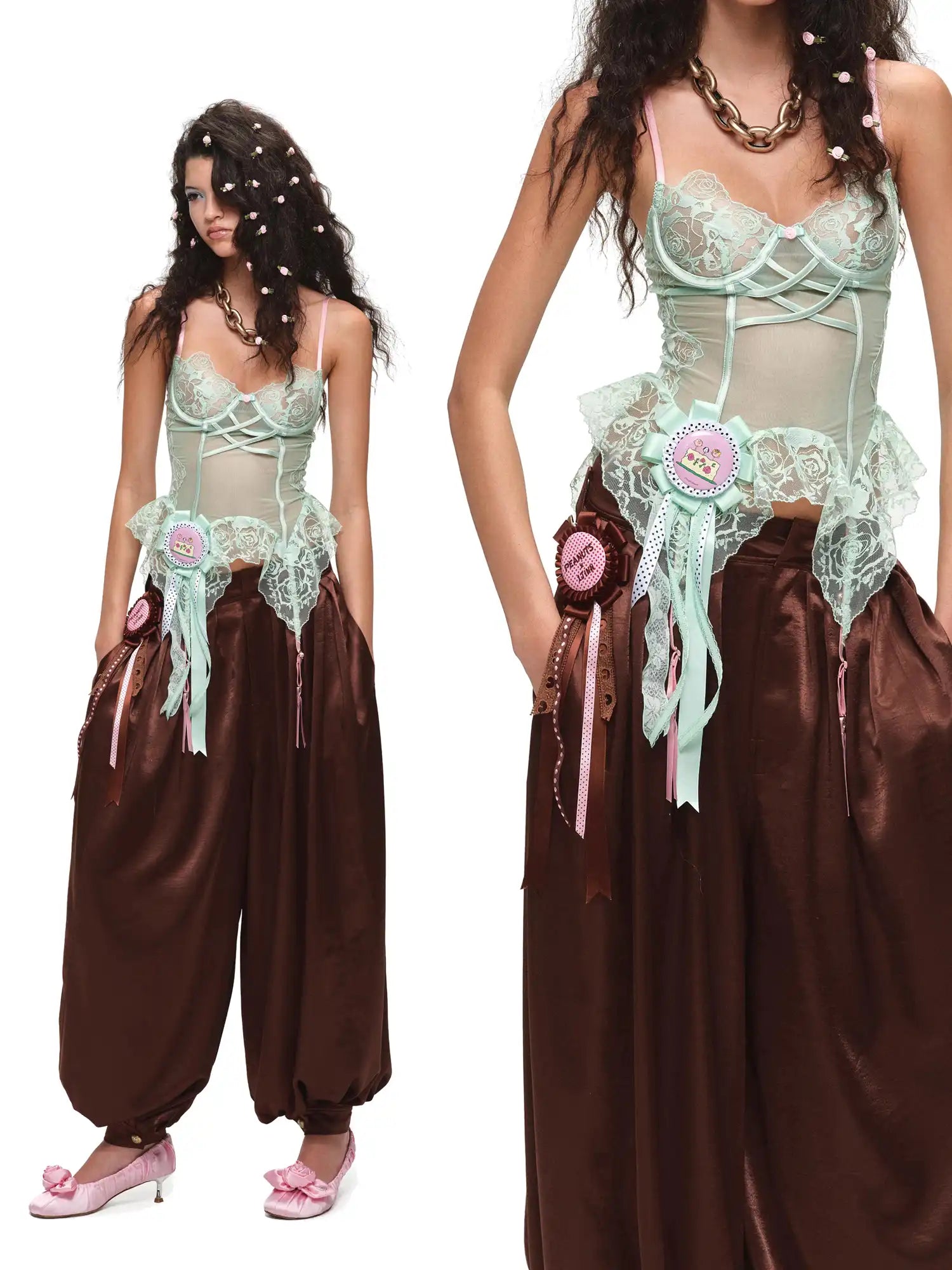 1Jinn Studio Oversized Acetate Satin Balloon Pants | Canton Collective