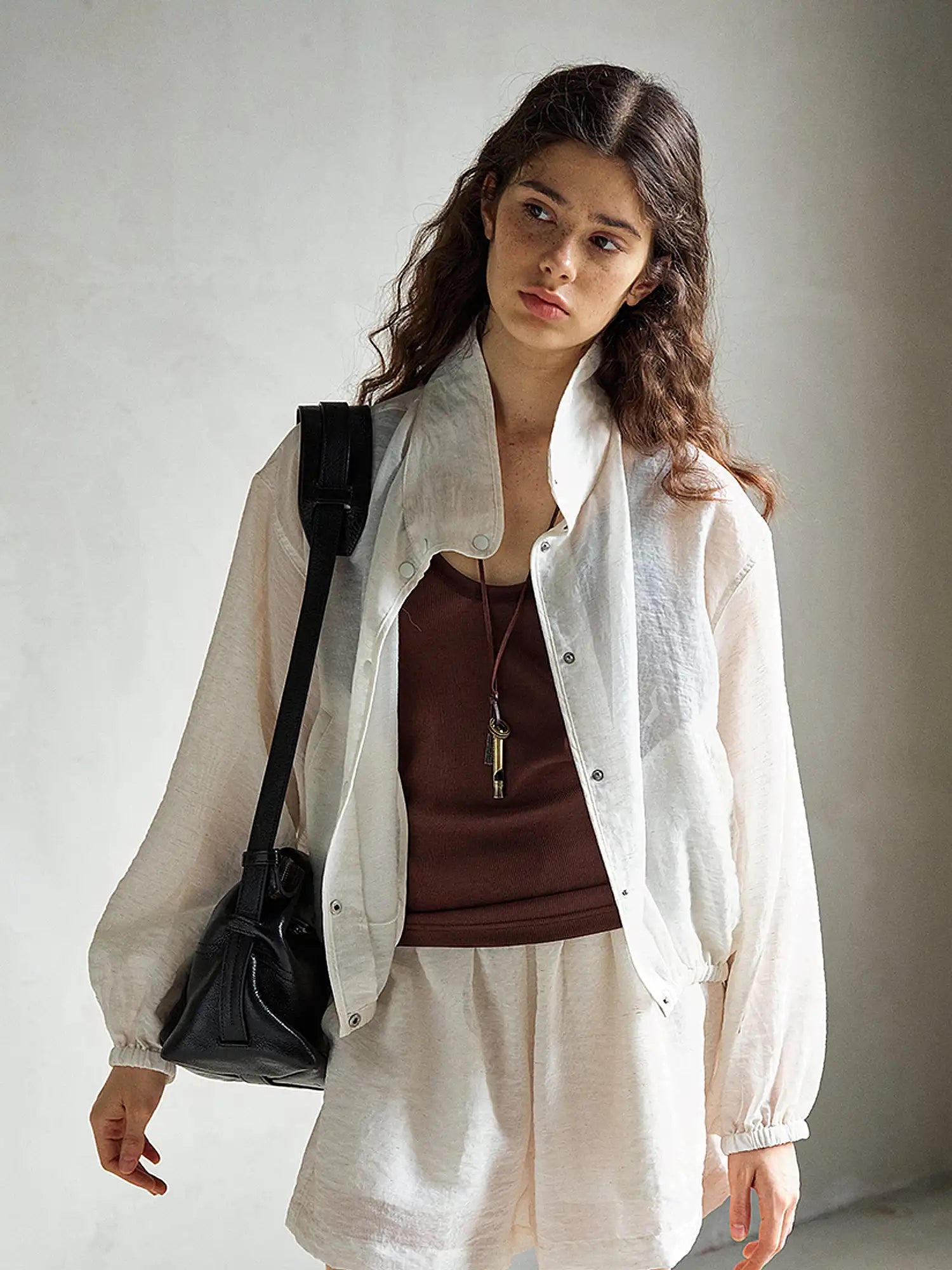 CantonCollective Design Oversized Linen Blend Button Front Shirt | Canton Collective