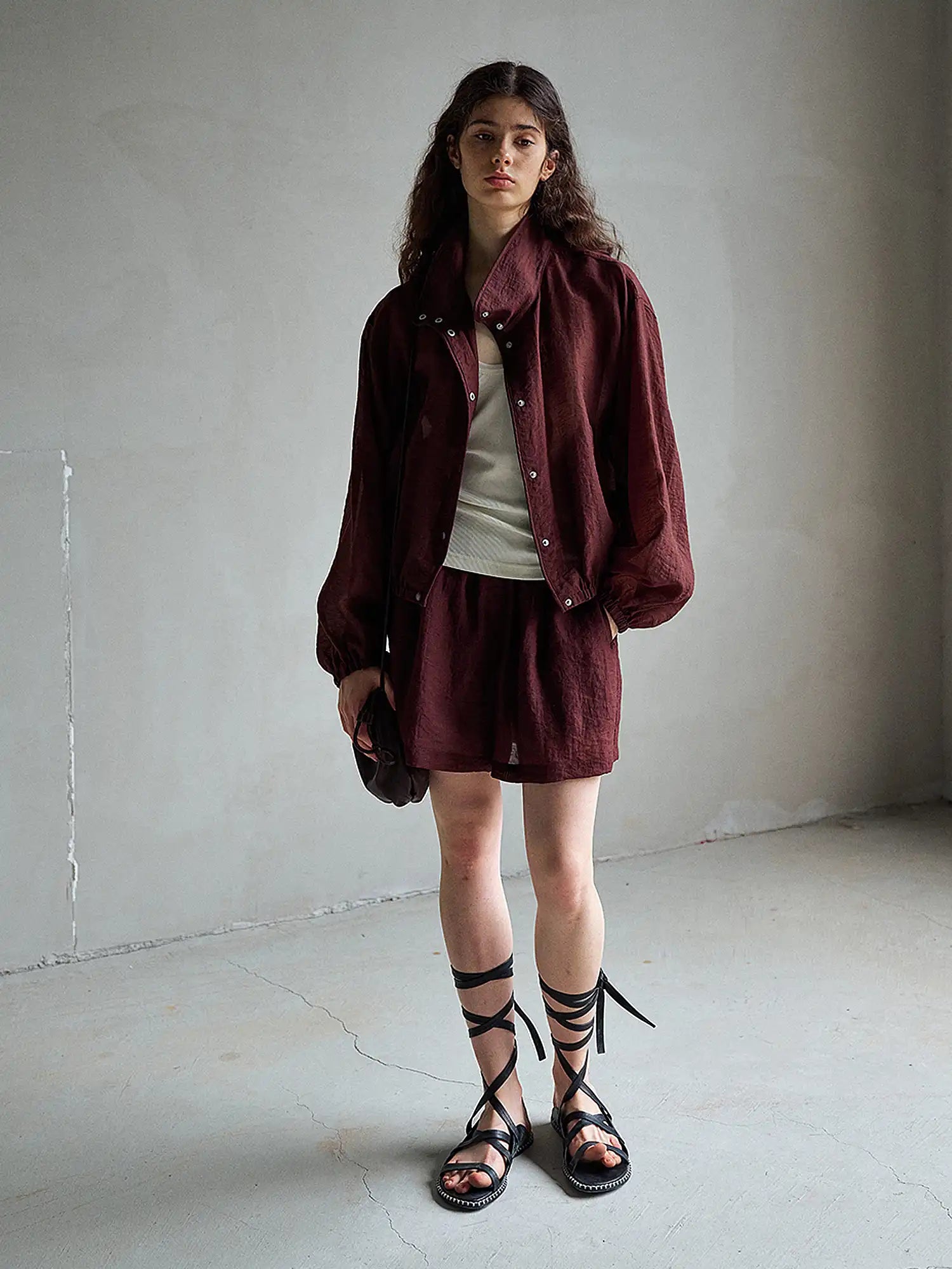 CantonCollective Design Oversized Linen Blend Button Front Shirt | Canton Collective