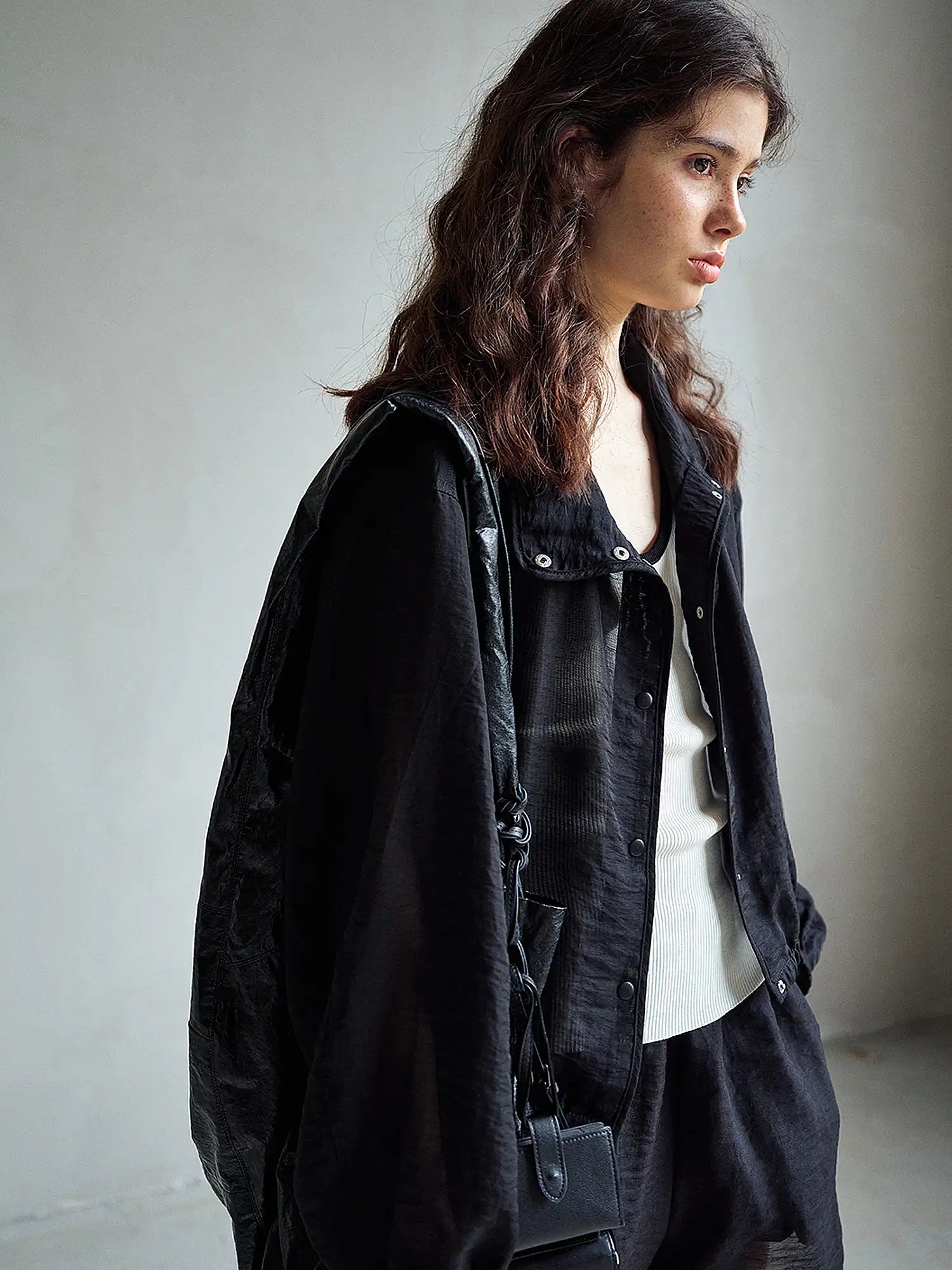 CantonCollective Design Oversized Linen Blend Button Front Shirt | Canton Collective