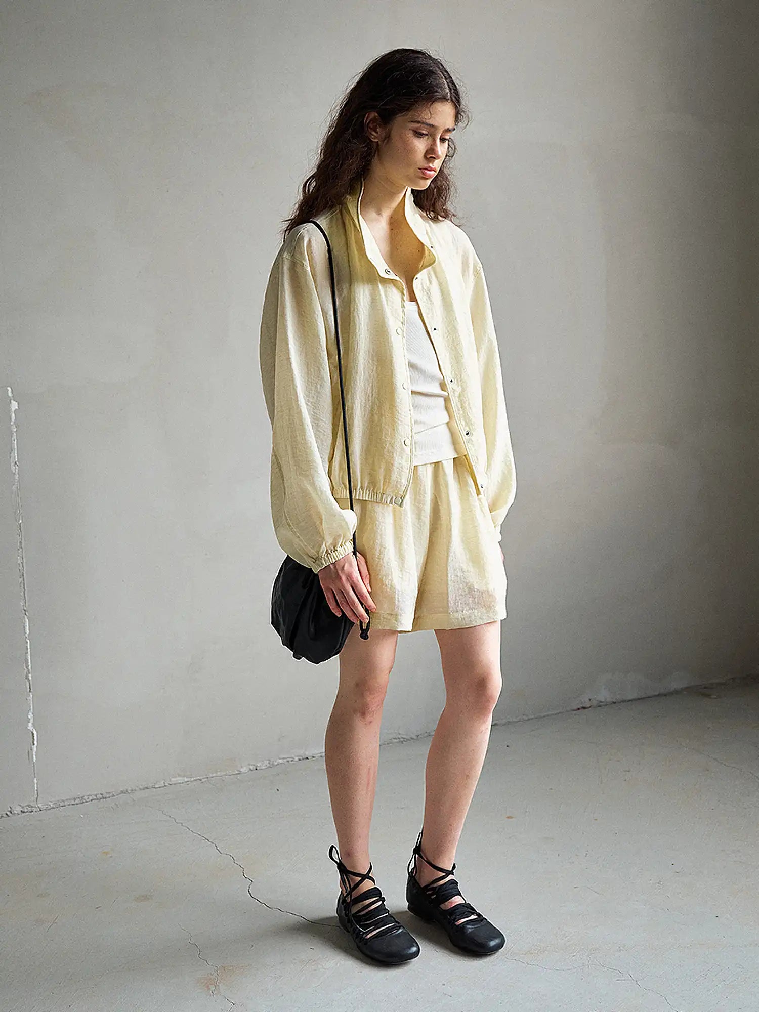 CantonCollective Design Oversized Linen Blend Button Front Shirt | Canton Collective