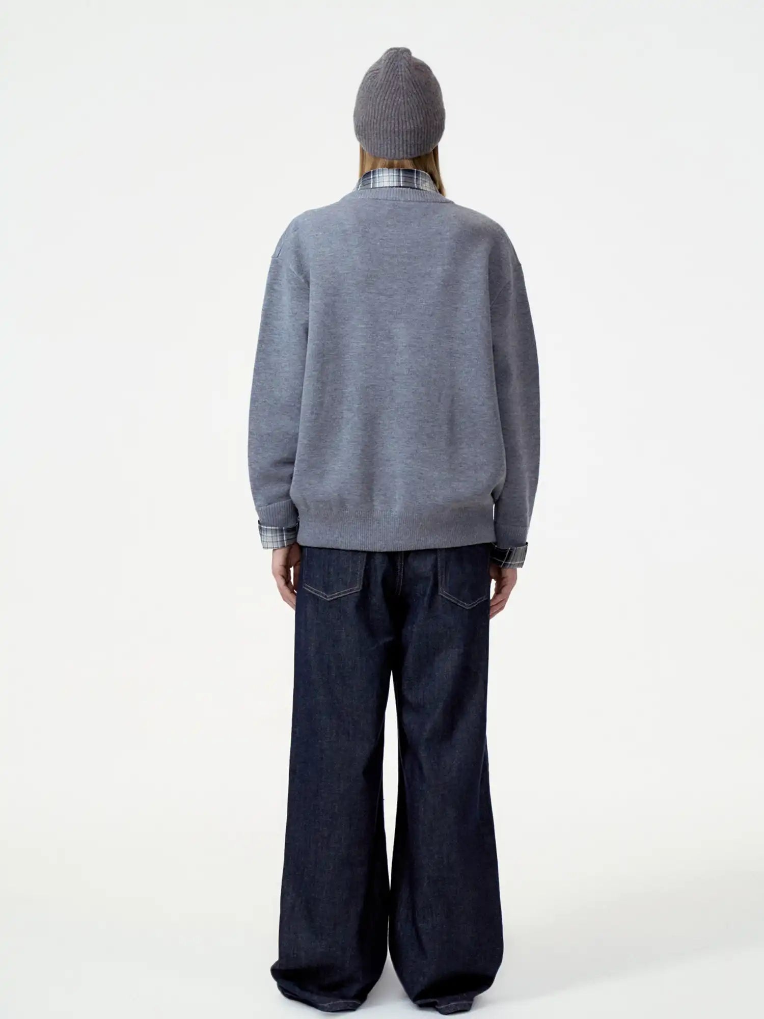 FIRST FLOOR Oversized V-neck Knit Sweater | Canton Collective