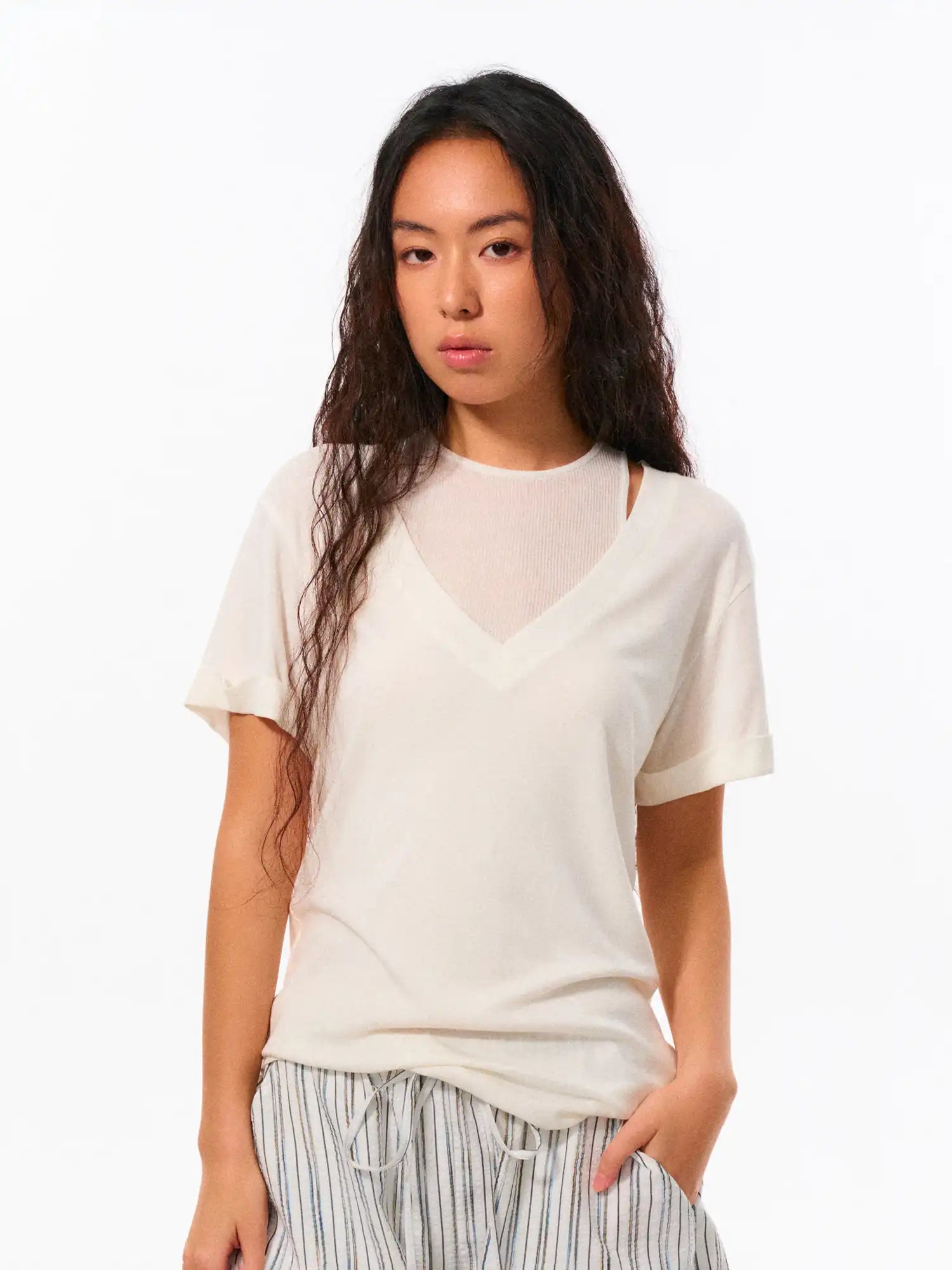 FirstFloor Oversized V-neck Merino Top | Canton Collective