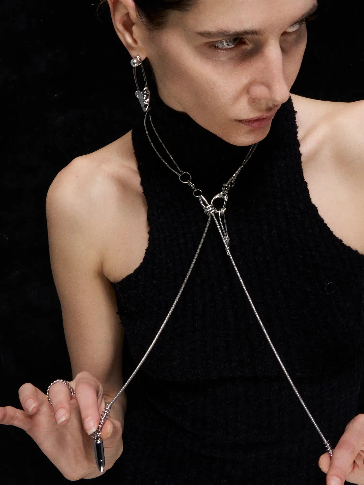 1Jinn M2M Paperclip Fishbone Pull-Out Necklace | Canton Collective