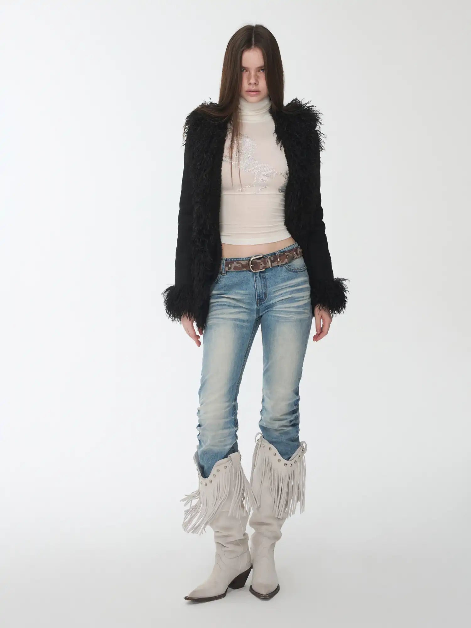 1Jinn Studio Patchwork Suede Coat | Canton Collective