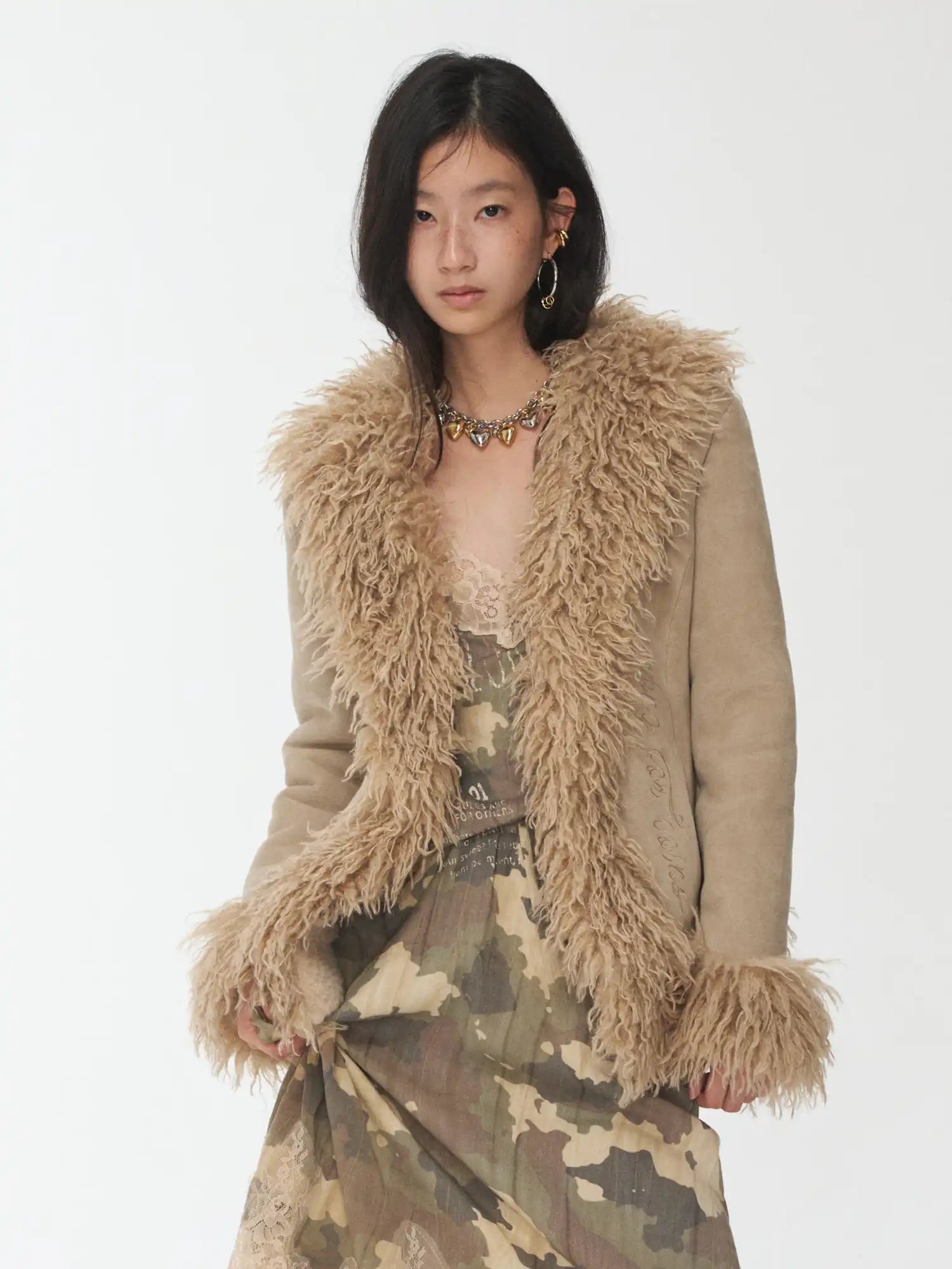 1Jinn Studio Patchwork Suede Coat | Canton Collective