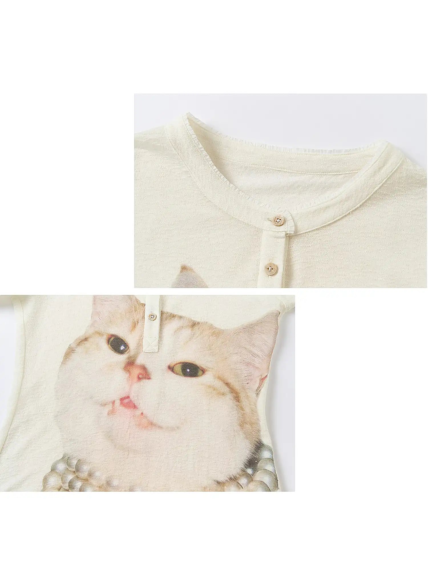 Outtheblue Pearl Cat Henley Long Sleeve Knit Top | Canton Collective