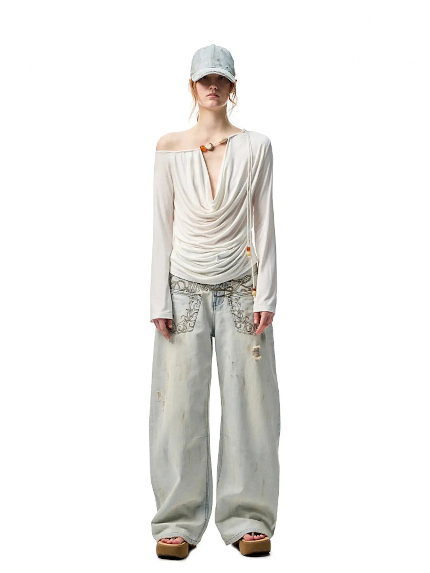 1Jinn Studio Pearl Drop Drape Top | Canton Collective