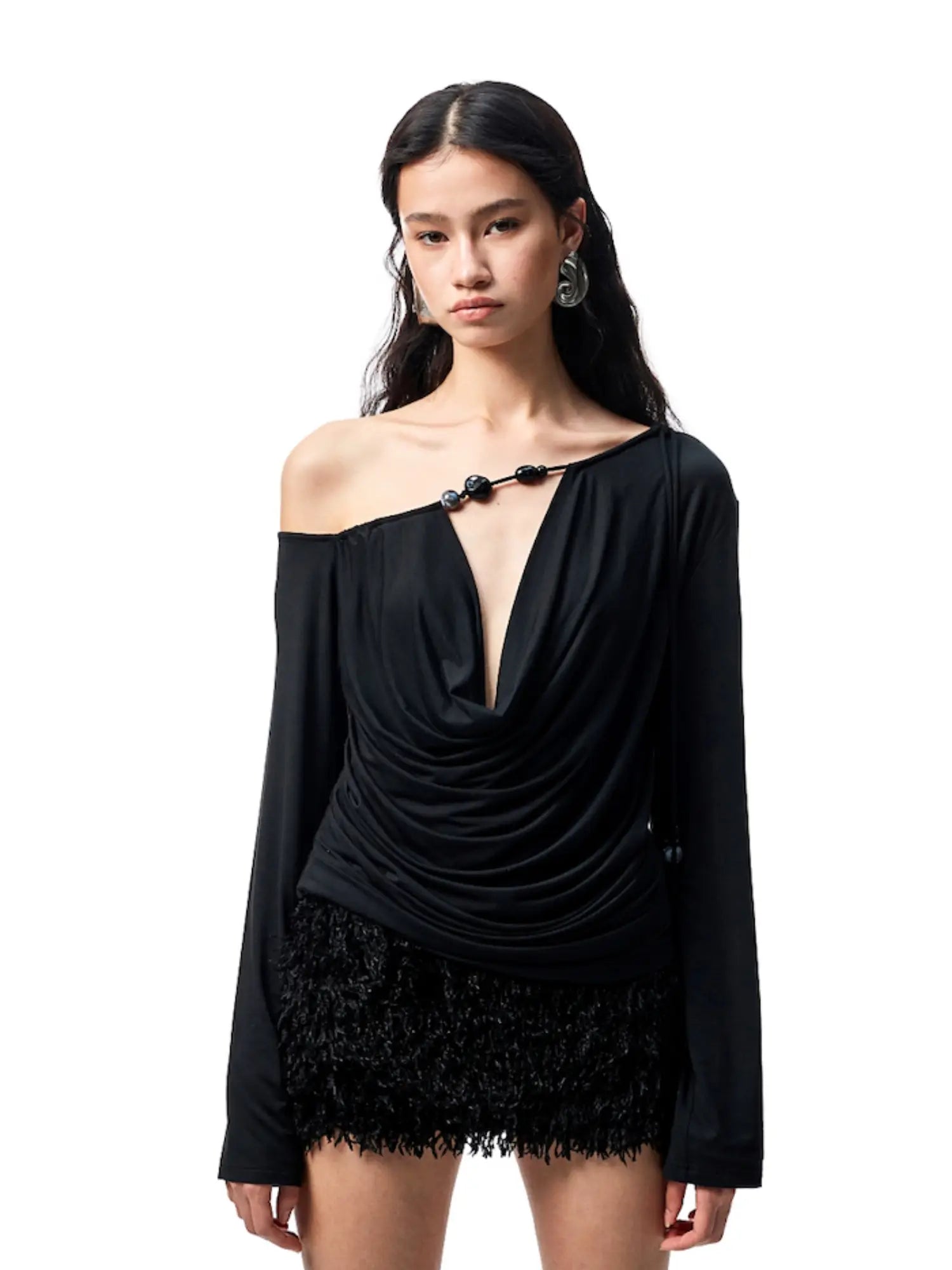 1Jinn Studio Pearl Drop Drape Top | Canton Collective