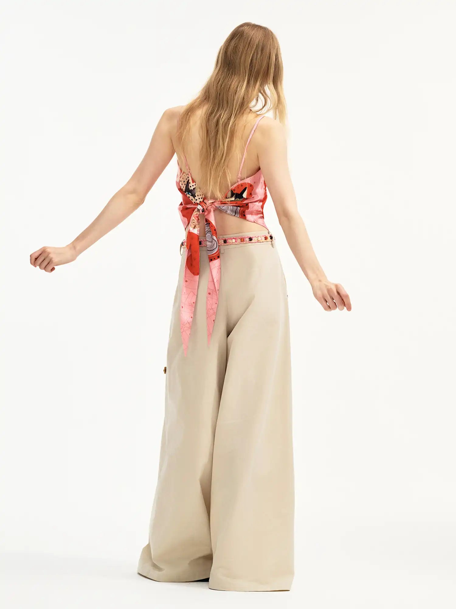 Outtheblue Pink Heart Cat Satin Camisole | Canton Collective
