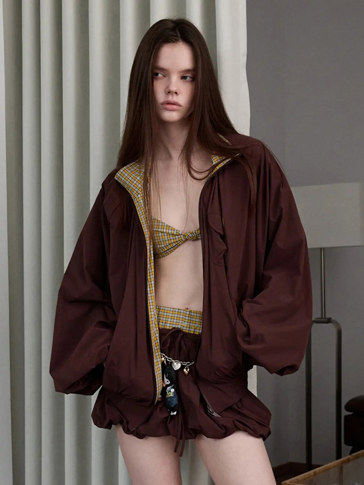 1Jinn Studio Plaid Panel Jacket | Canton Collective