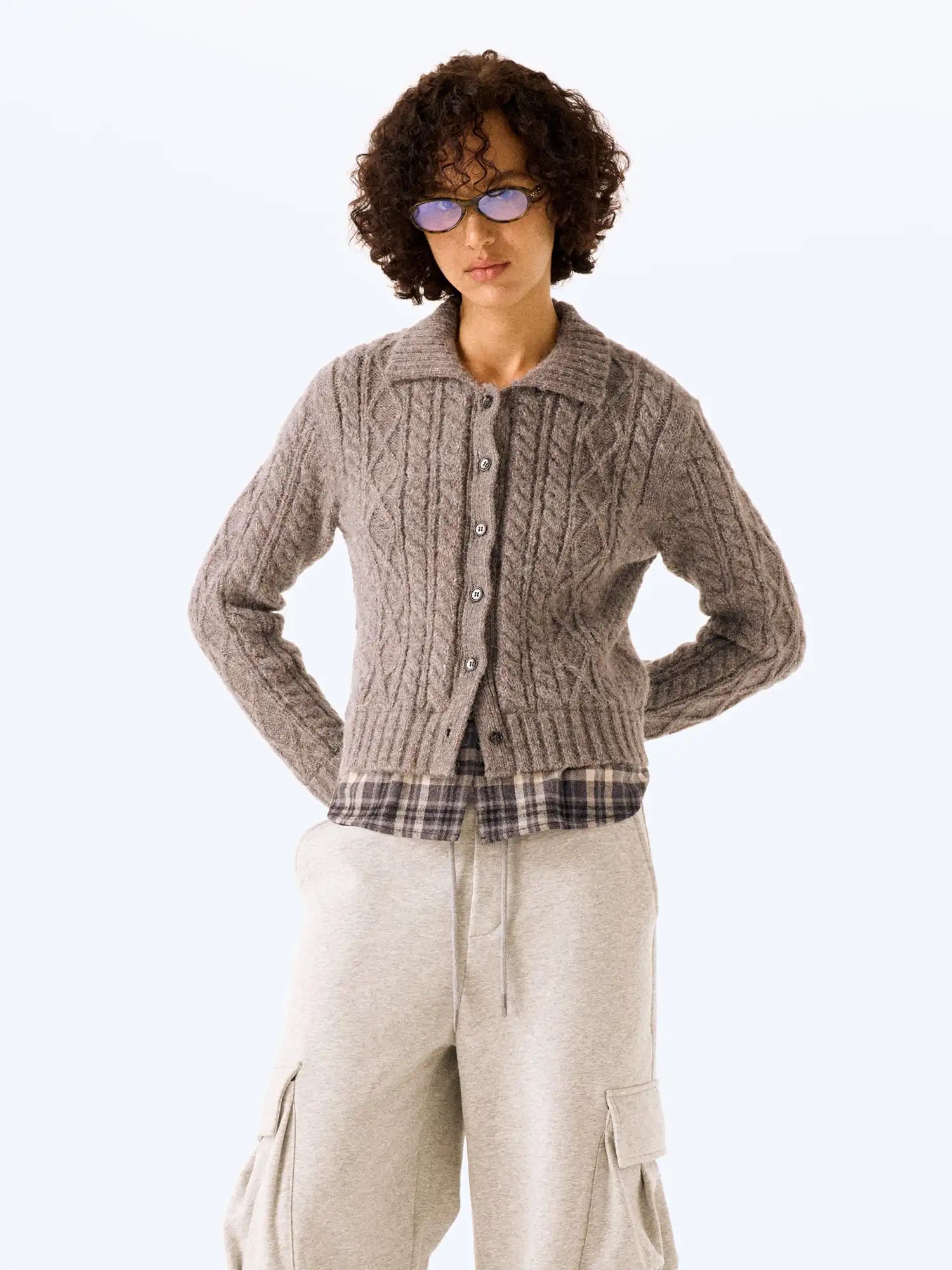 FIRST FLOOR Plaid Patchwork Cardigan | Canton Collective