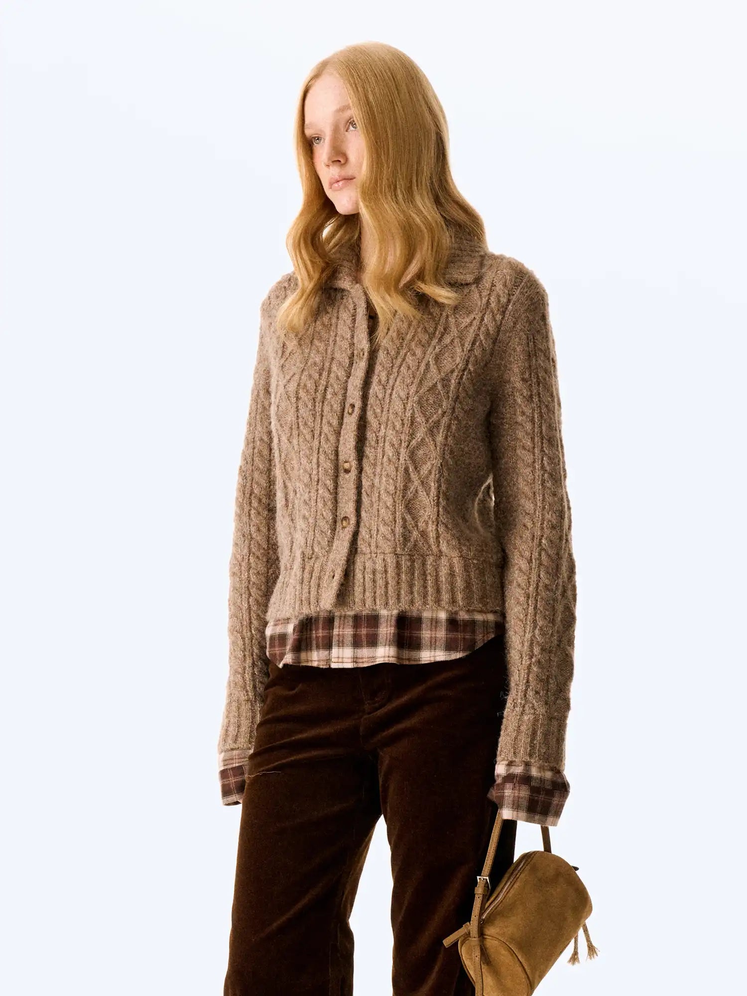 FIRST FLOOR Plaid Patchwork Cardigan | Canton Collective