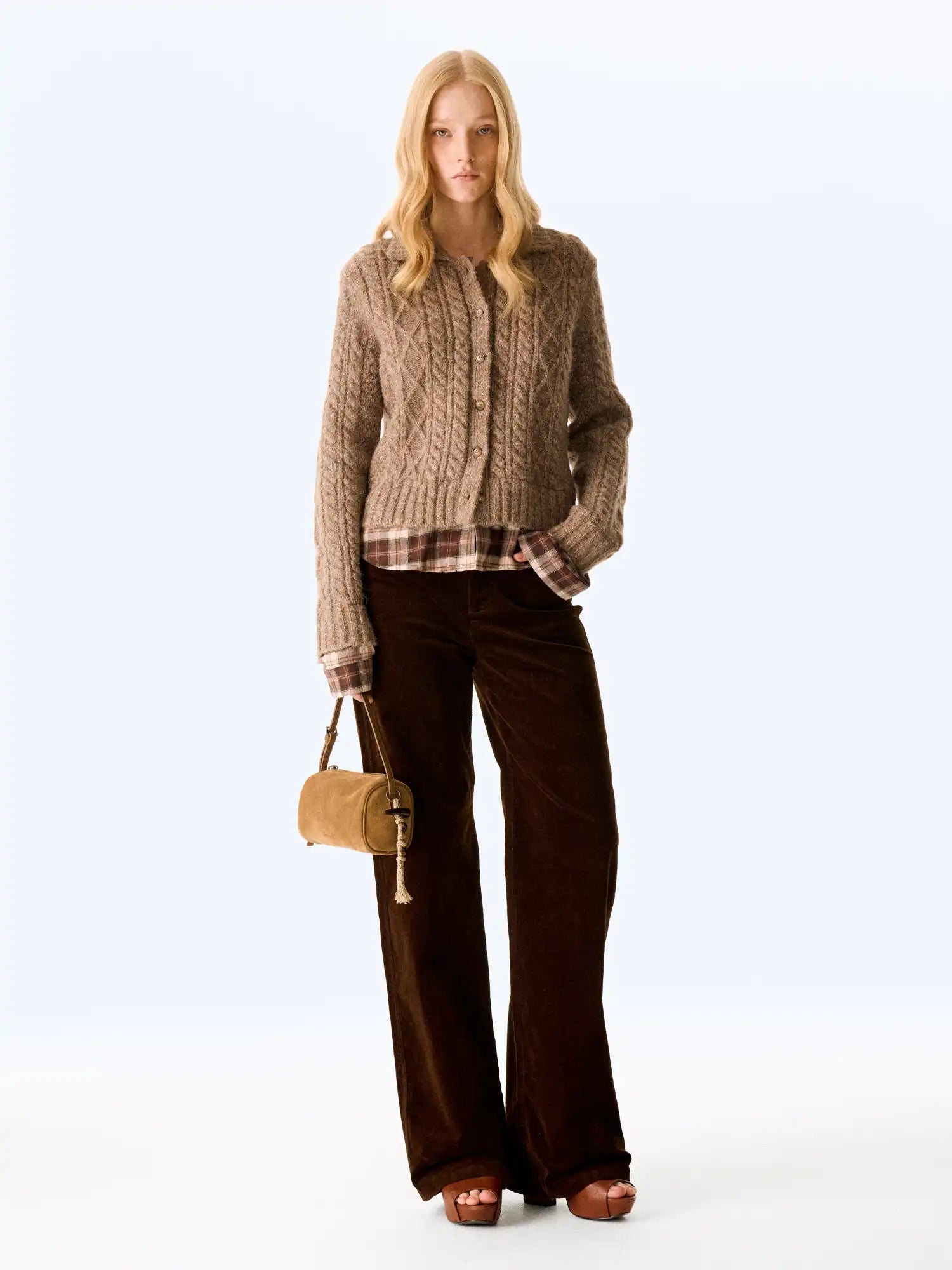 FIRST FLOOR Plaid Patchwork Cardigan | Canton Collective