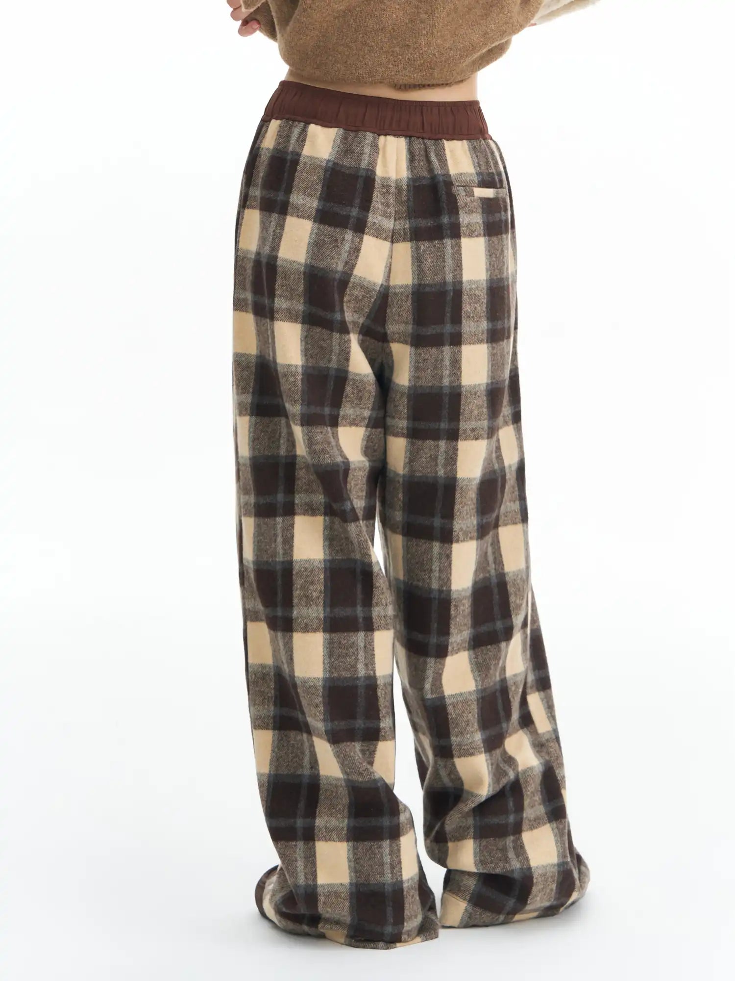 Deleteex Plaid Wool Texture Pants | Canton Collective