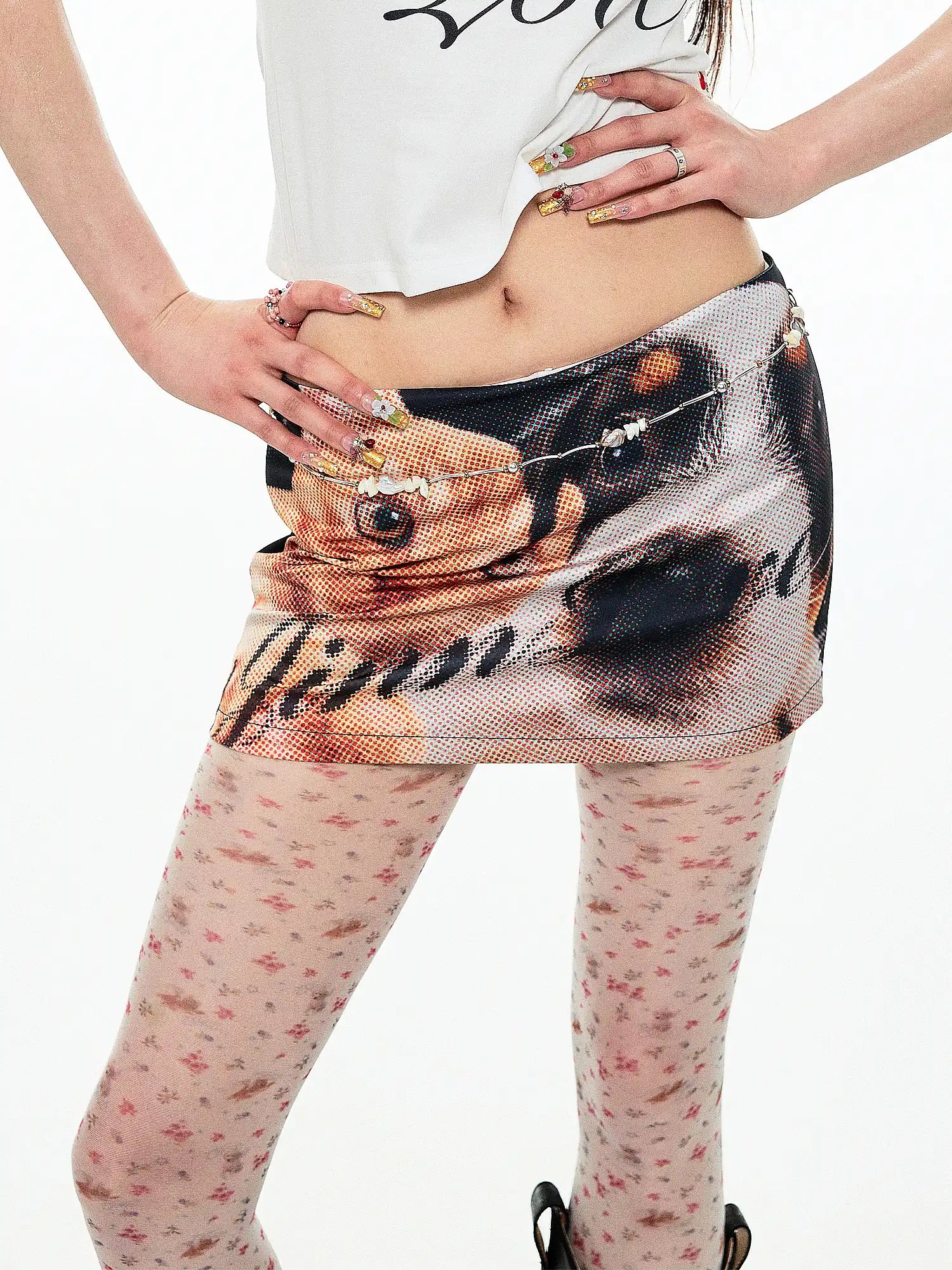 1Jinn Studio Playful Cat & Dog Print Mini Skirt | Canton Collective