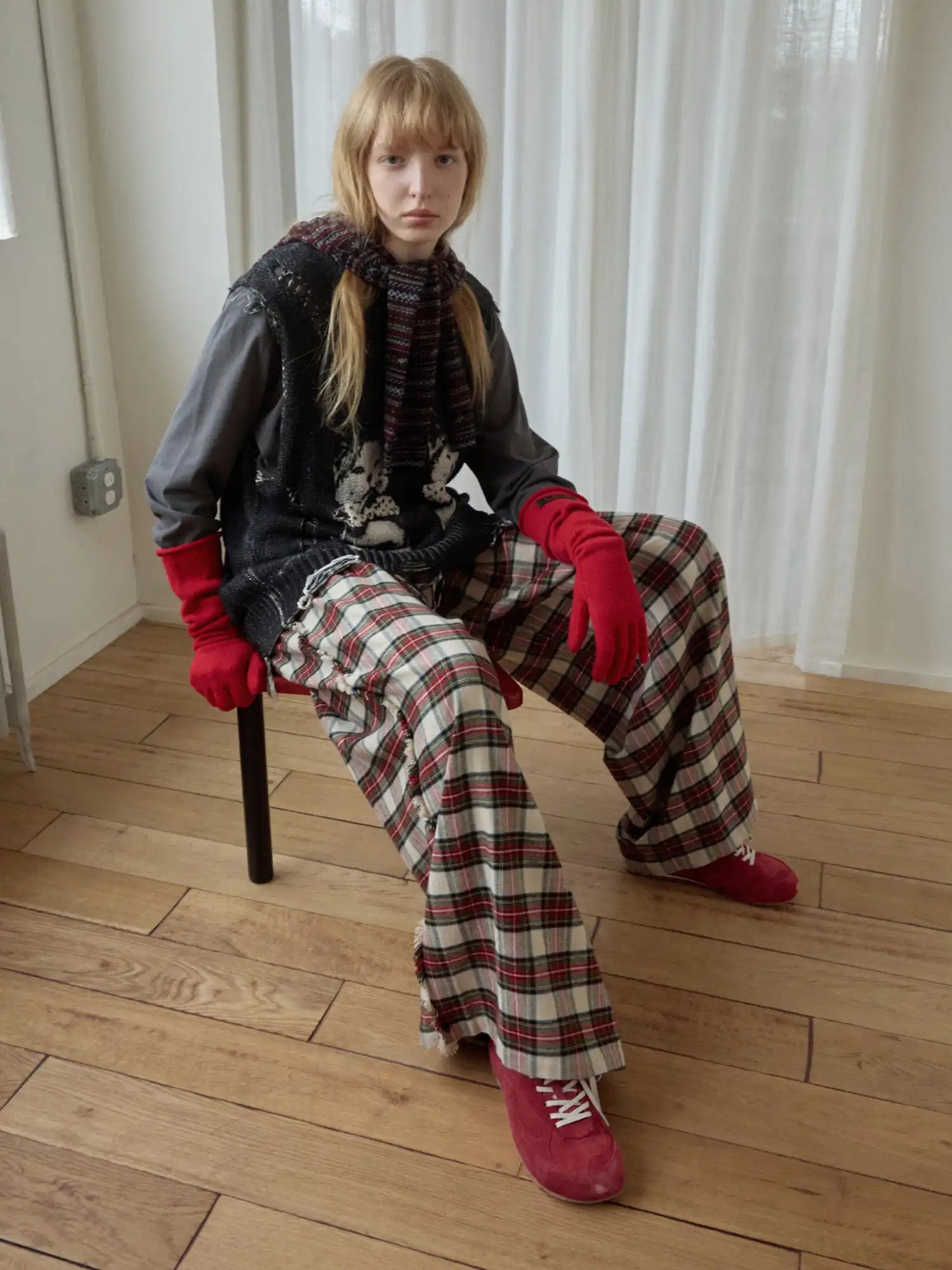 1Jinn Studio Playful Cat Jacquard Knit Vest | Canton Collective