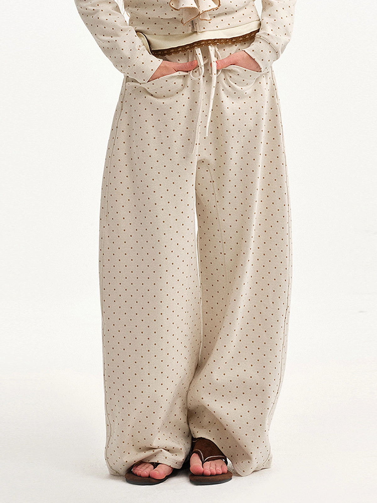 Outtheblue Pocket Front Polka Dot Baggy Sweatpants | Canton Collective