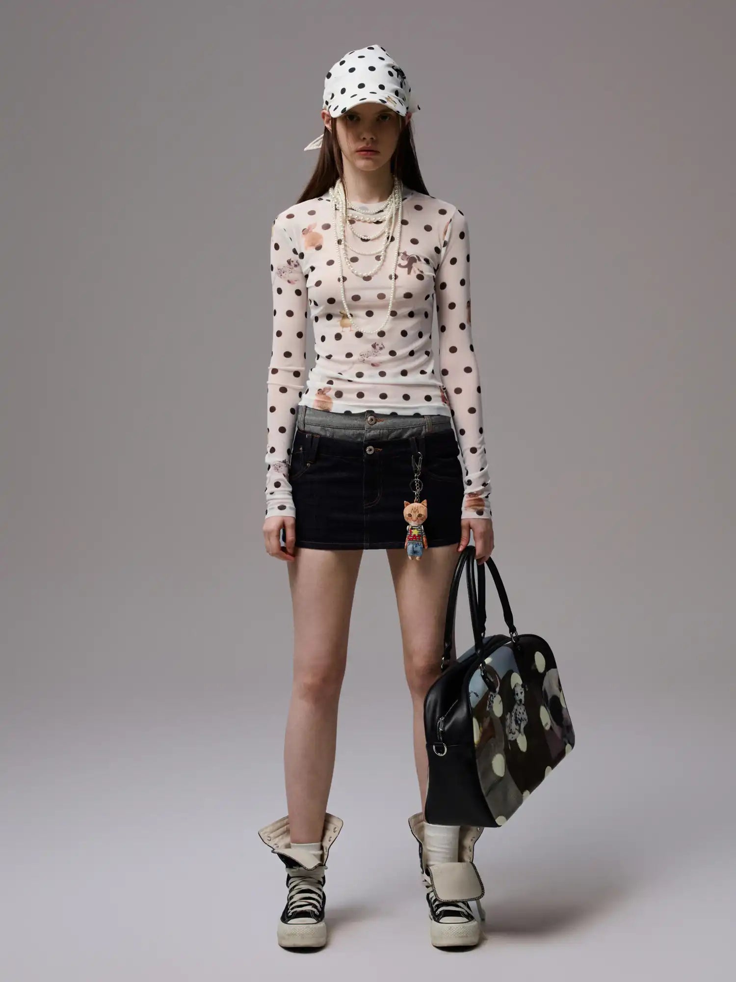 1Jinn Studio Polka Dot Animal Print Skin Top | Canton Collective