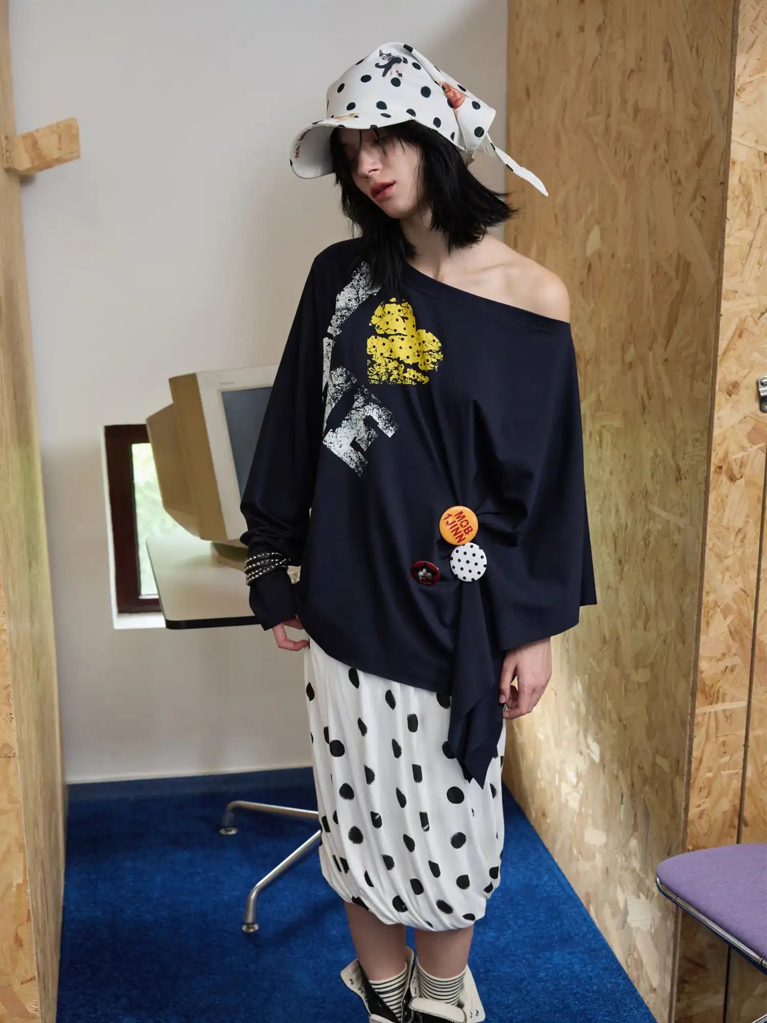 1Jinn Studio Polka Dot Bubble Skirt | Canton Collective