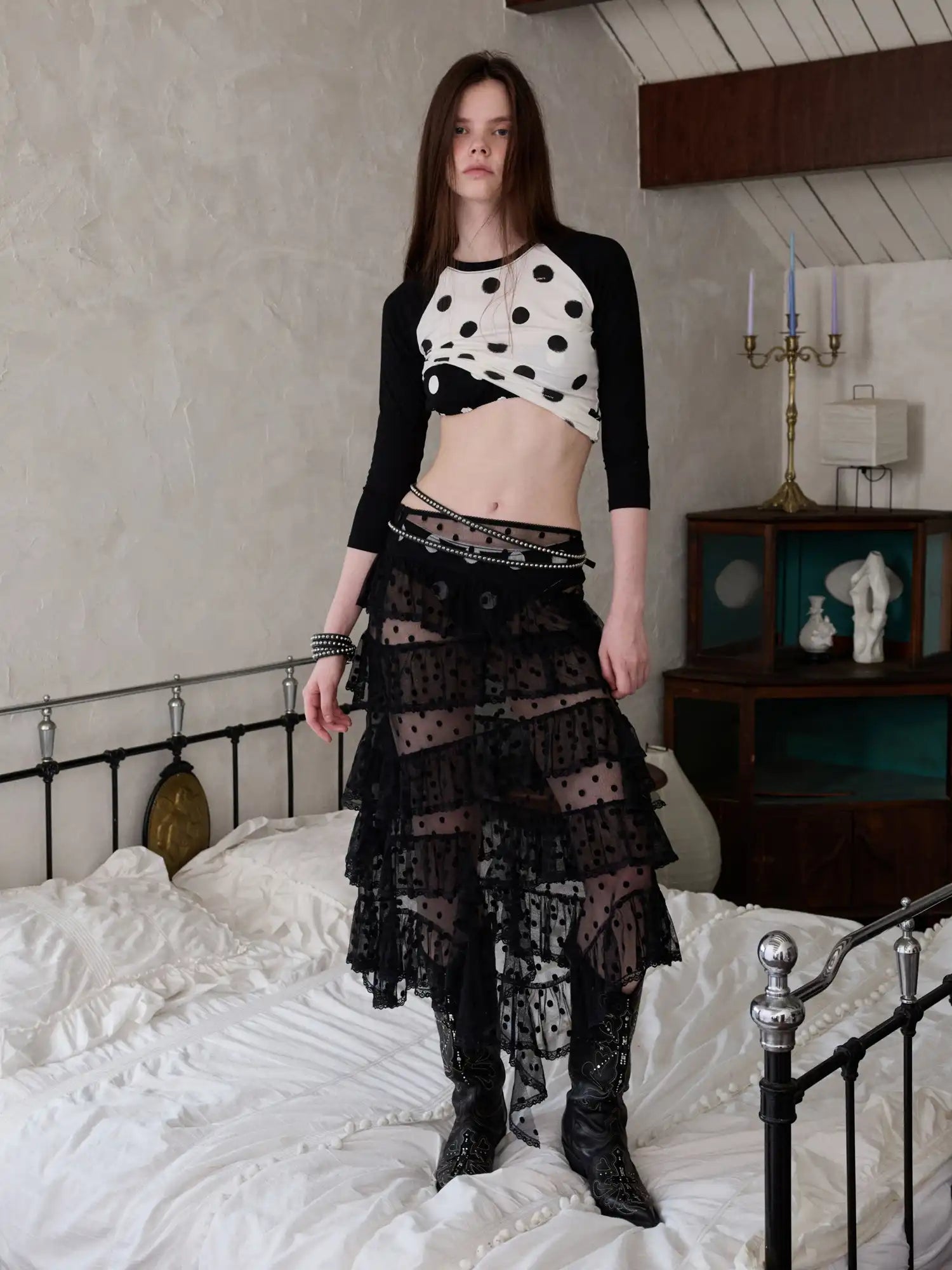 1Jinn Studio Polka Dot Contrast Top | Canton Collective