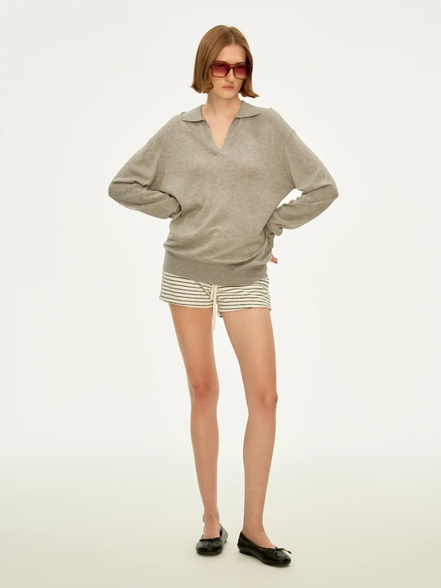 FirstFloor Premium Silk Wool Tencel Polo Top | Canton Collective
