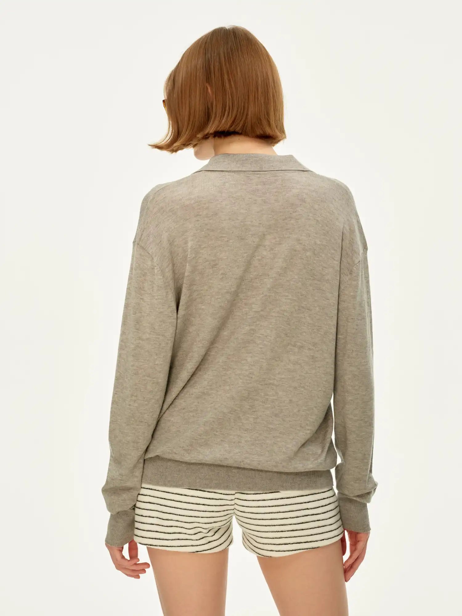 FirstFloor Premium Silk Wool Tencel Polo Top | Canton Collective