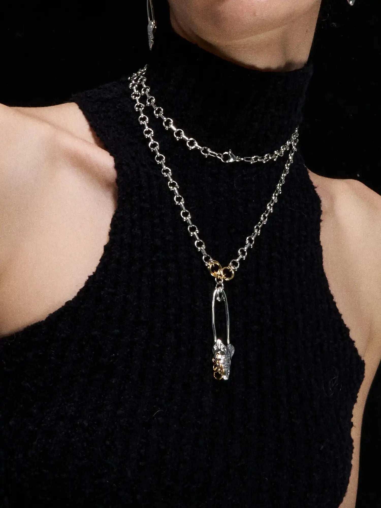 1Jinn M2M Punk-Style Paperclip Fishbone Necklace | Canton Collective