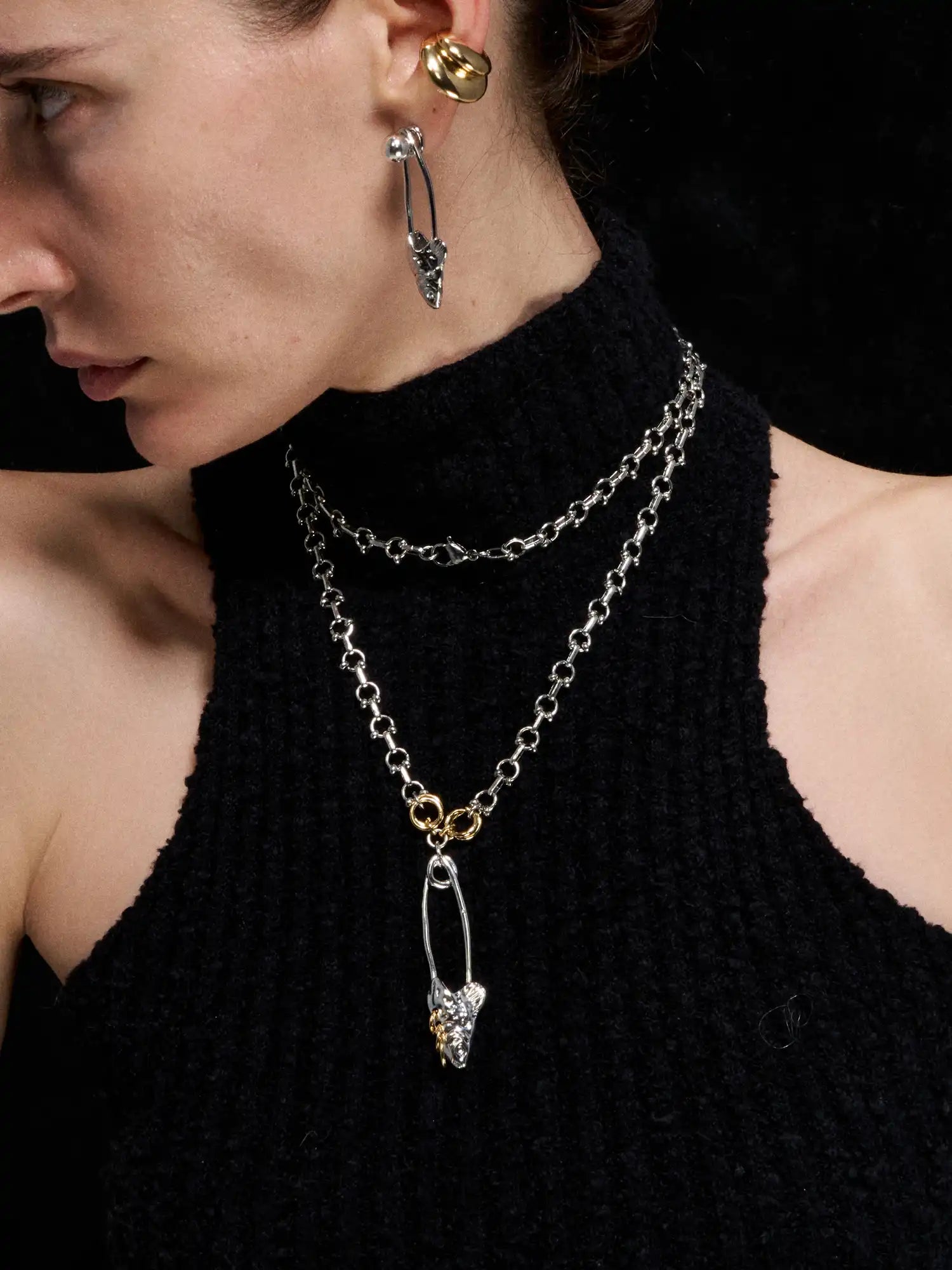 1Jinn M2M Punk-Style Paperclip Fishbone Necklace | Canton Collective