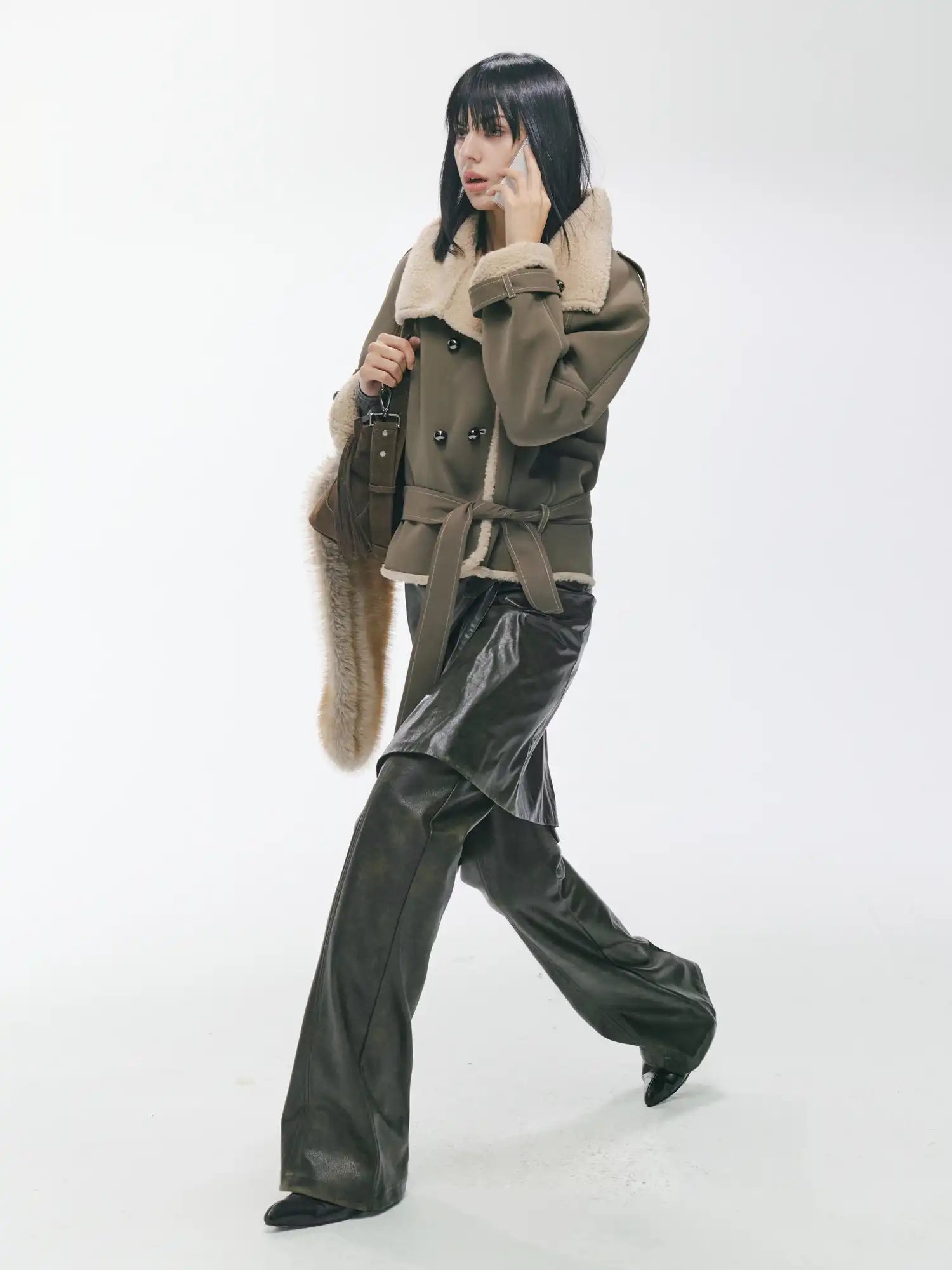 2th Desire Punk Color Block Fleece Short Coat | Canton Collective