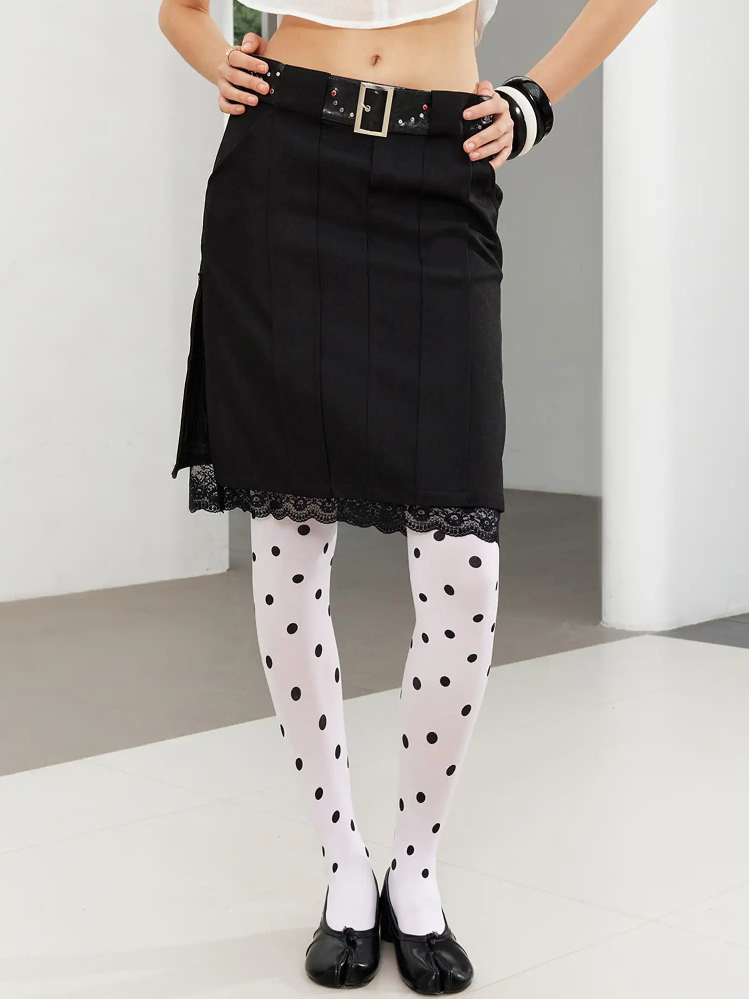 2th Desire Punk Lace Trim Skirt | Canton Collective