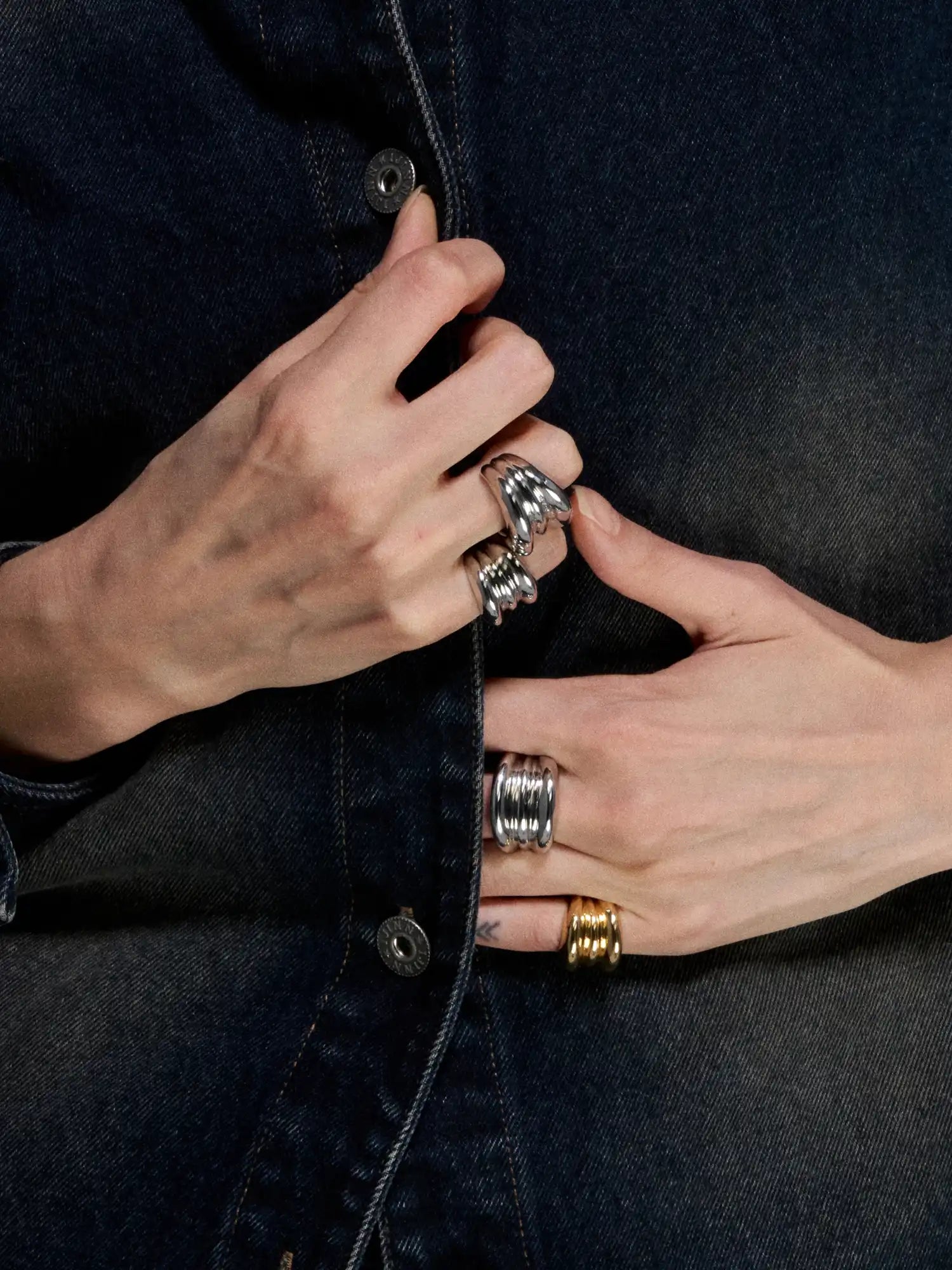 1Jinn M2M Punk Multi-Layered Ring | Canton Collective